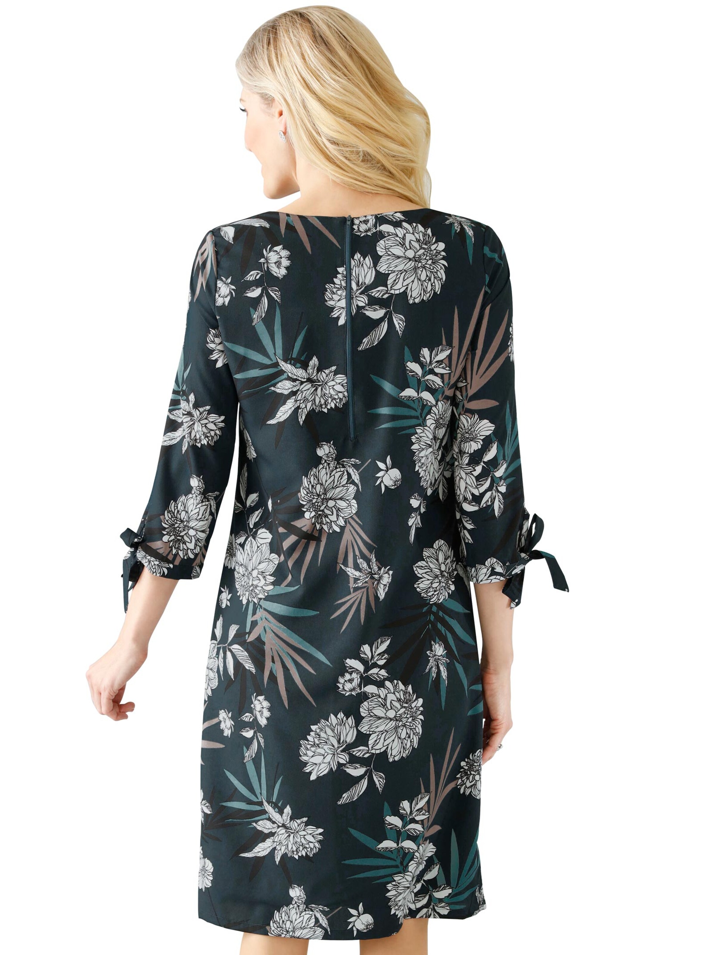 Kleid - petrol-bedruckt