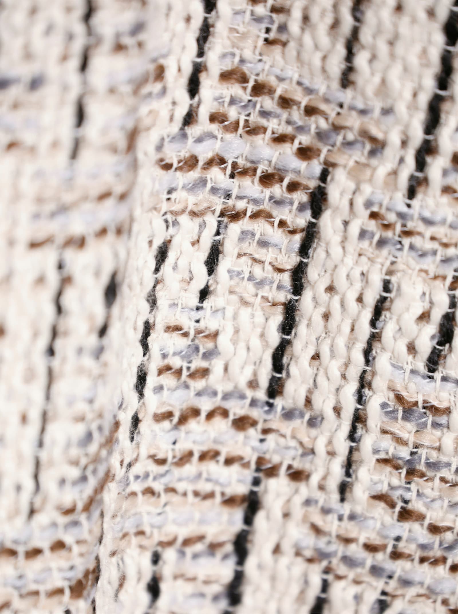 Boucléjacke mit Woll-Anteil - sesam-grau-gemustert