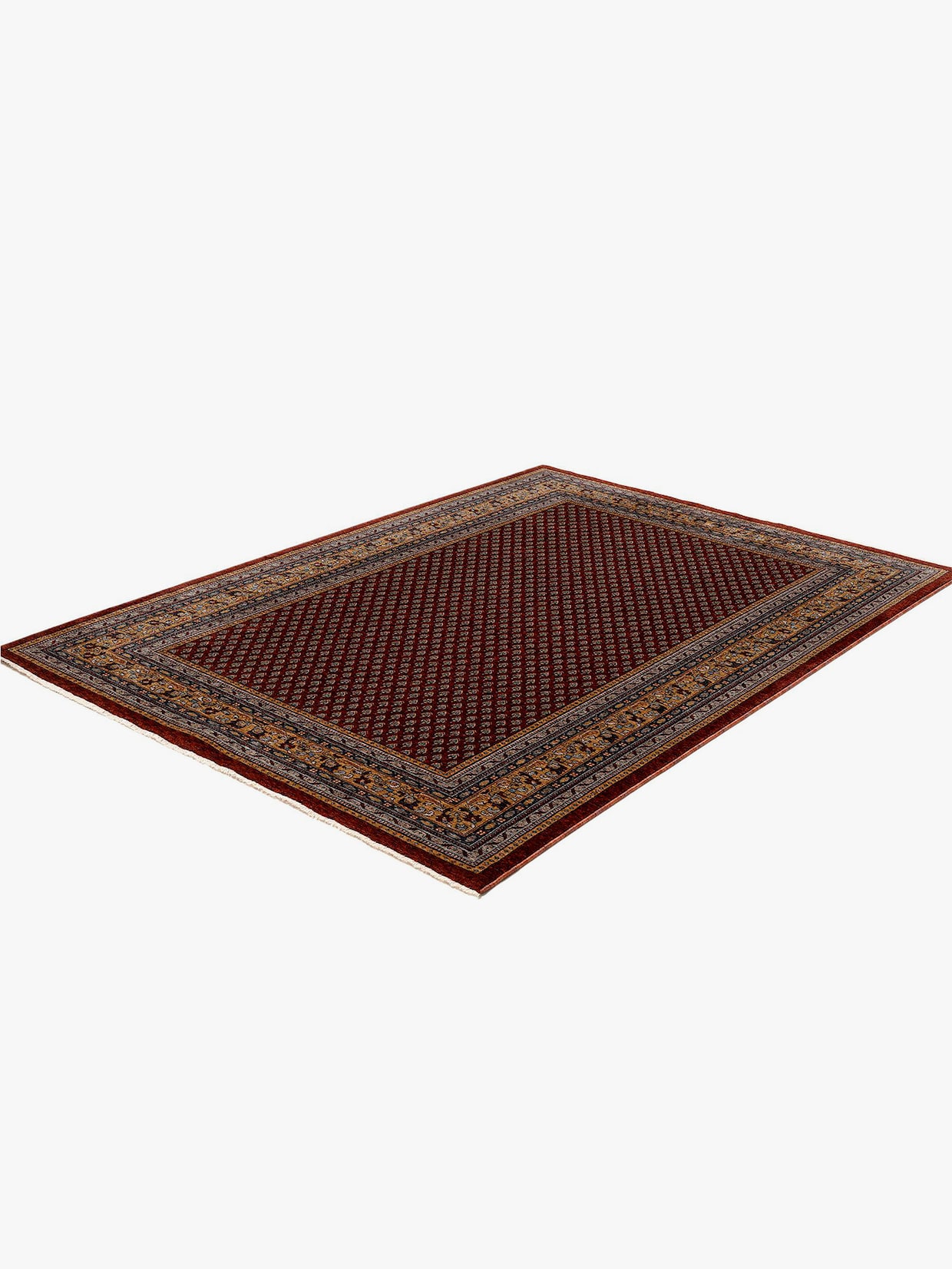 Theko Teppich - rot-gemustert