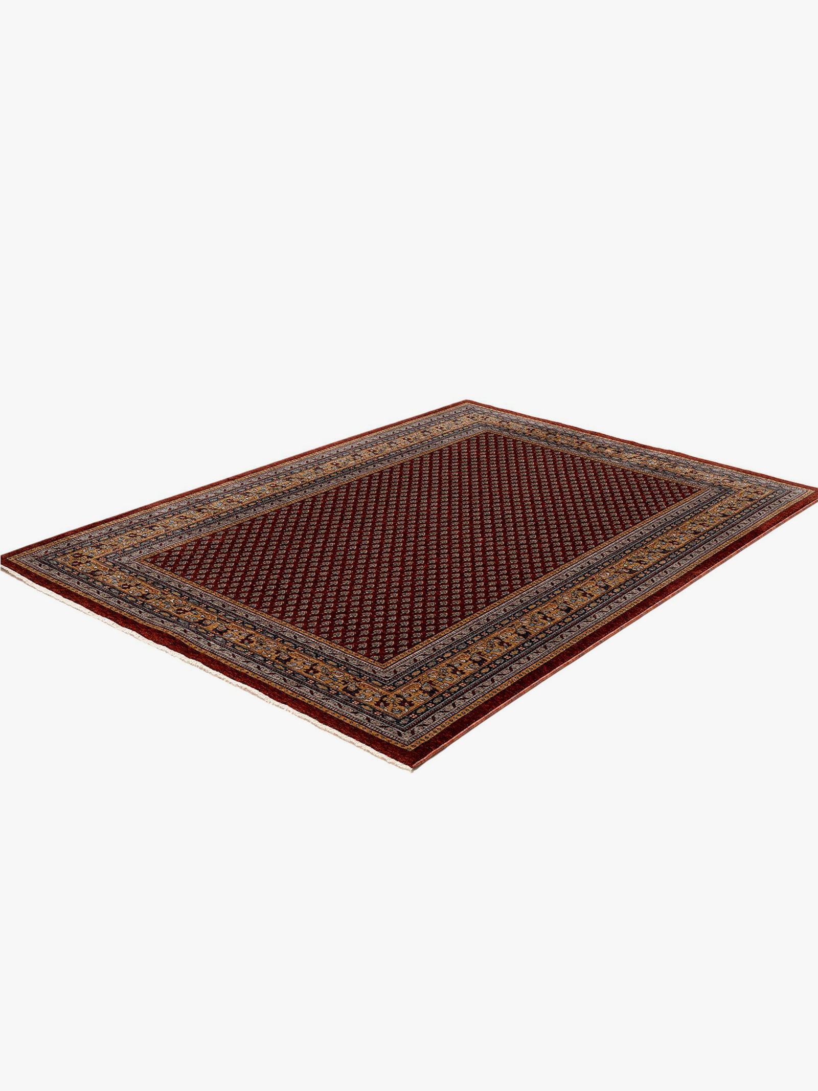 Theko Teppich - rot-gemustert