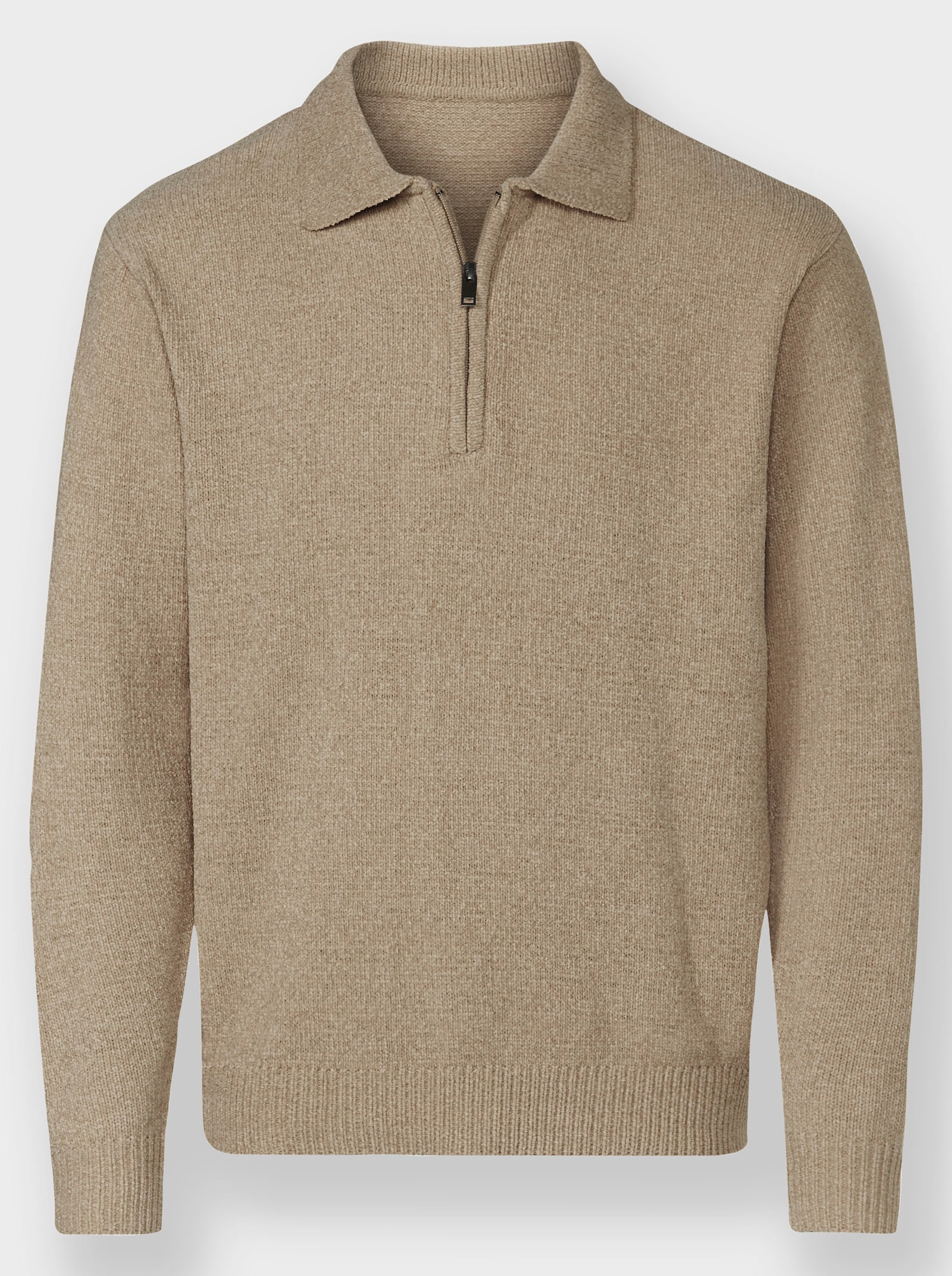 Catamaran Polopullover in gemêleerde look - beige gemêleerd