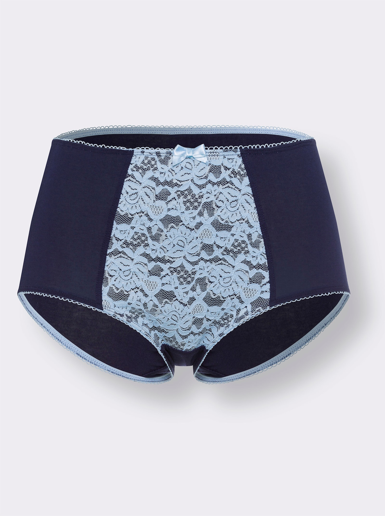 Tailleslip in set van 3, met kant - marine