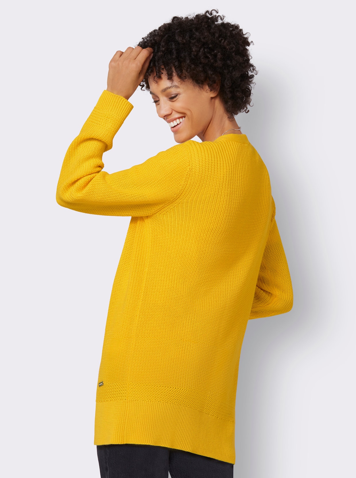 Veste en tricot - jaune soleil