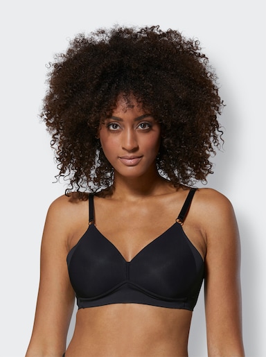 Naturana T-Shirt-BH ohne Bügel - schwarz