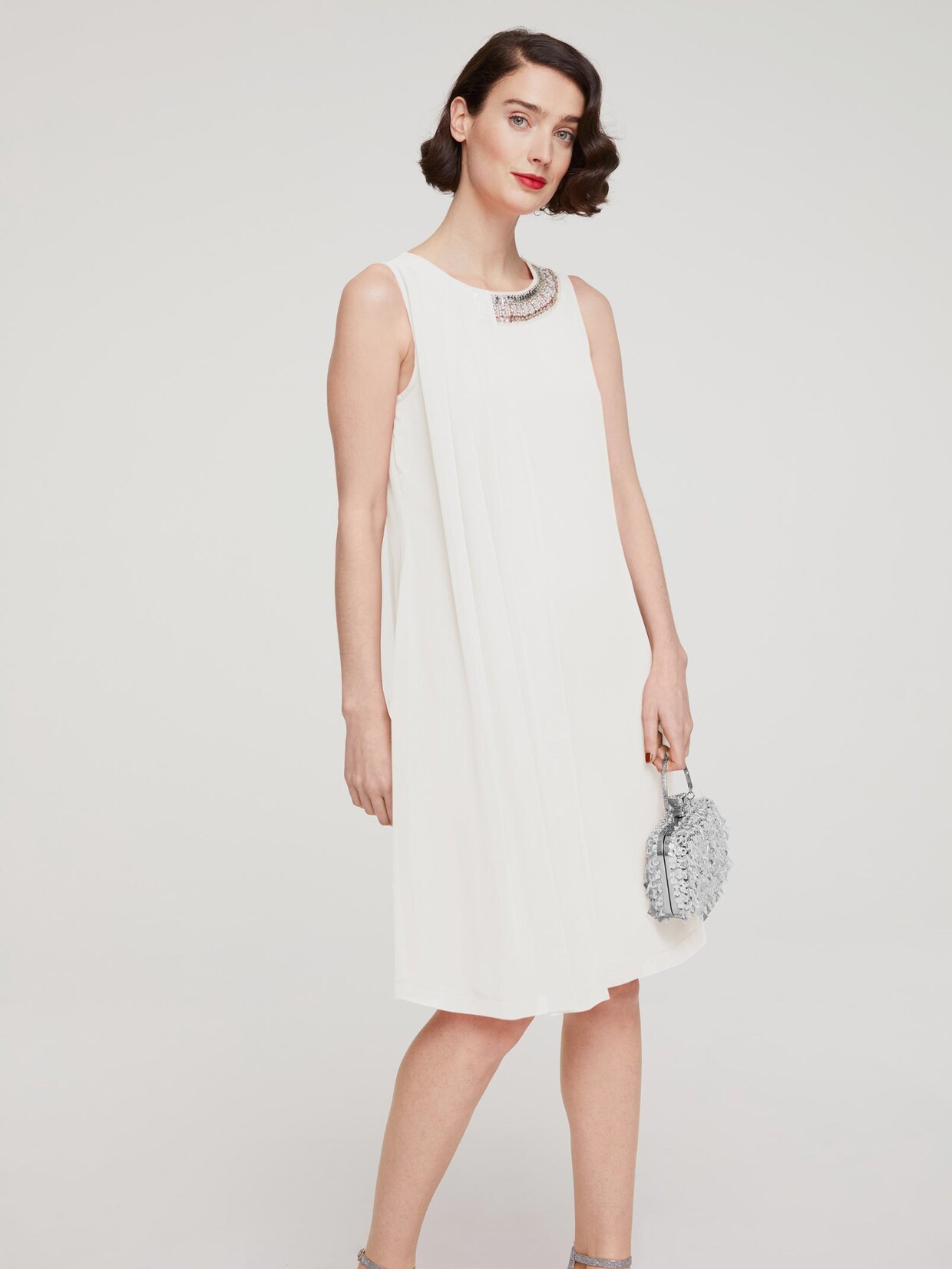 Patrizia Dini Chiffon jurk - wit