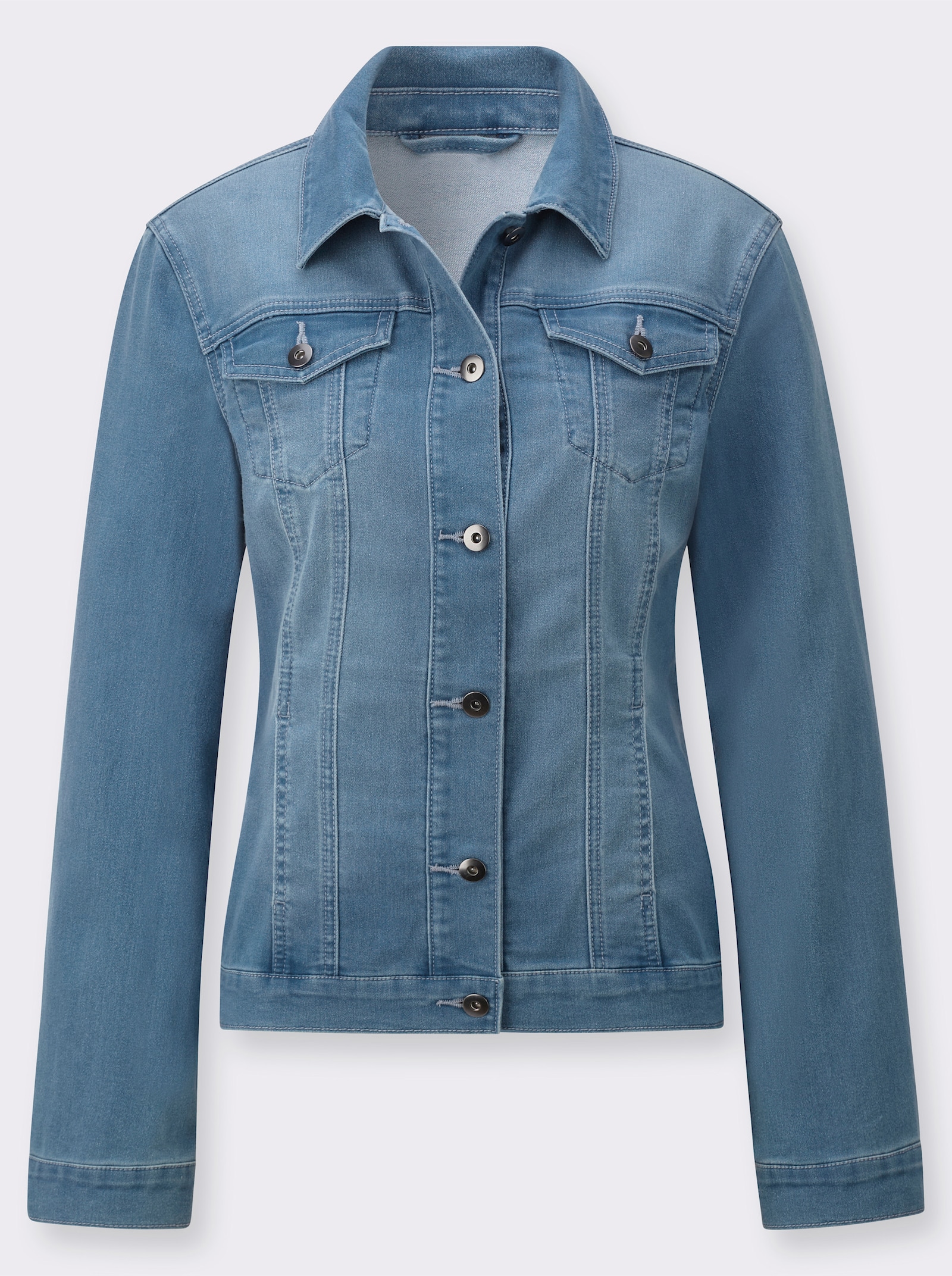 Jeansjacke elastische Qualität - blue-bleached
