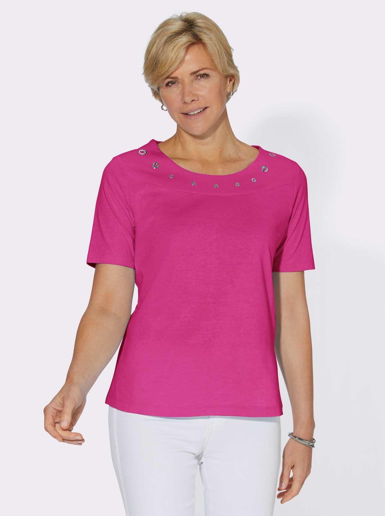 Kortärmad topp - fuchsia