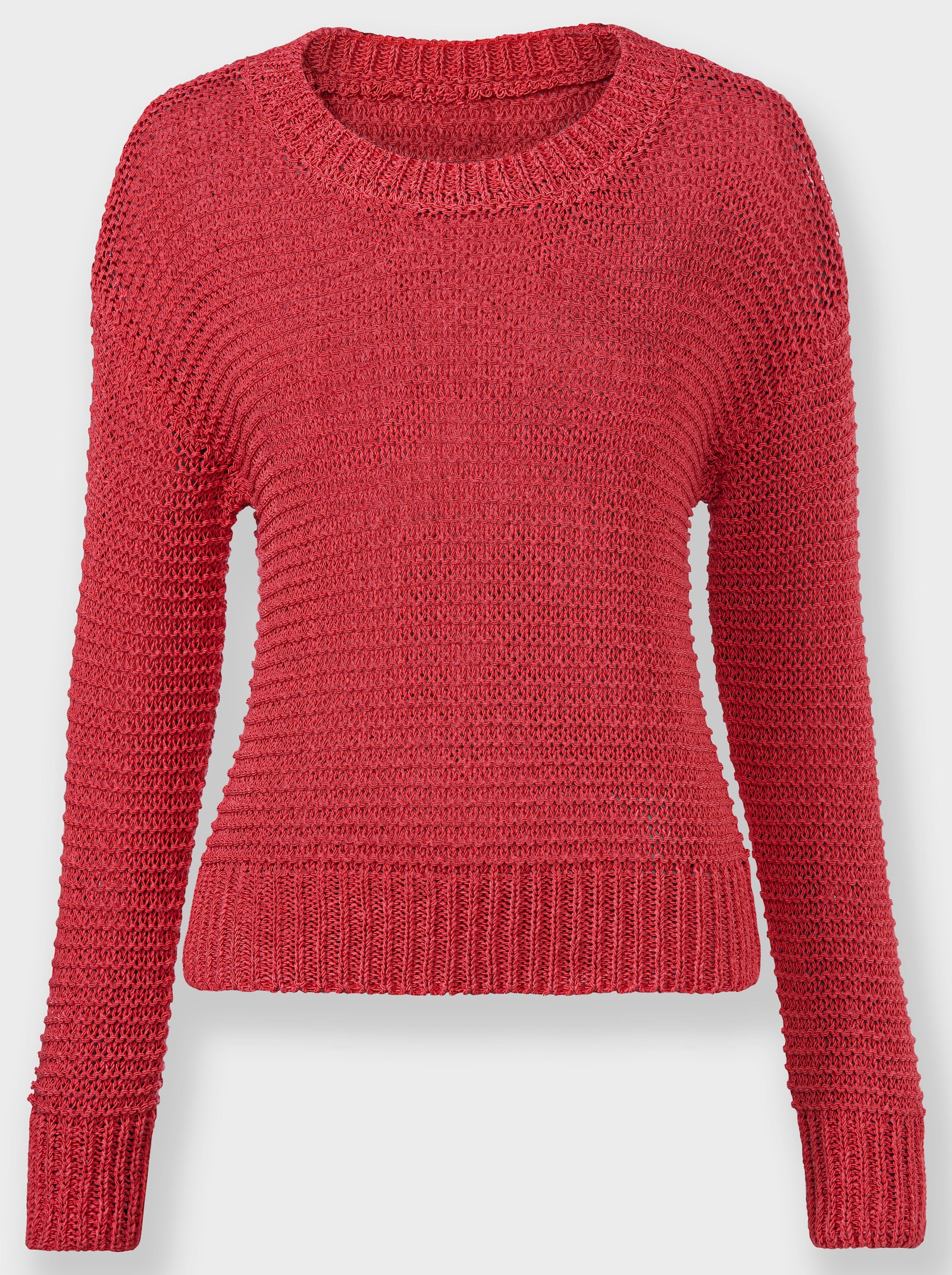 heine Pull à encolure ronde en grosses mailles - pamplemousse