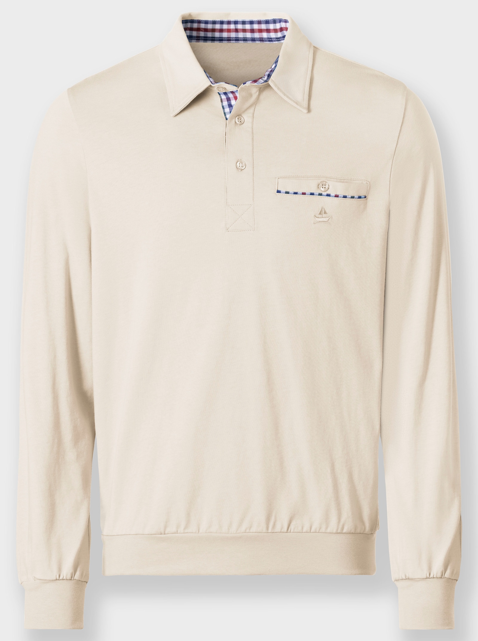 Marco Donati Langarm-Shirt - stein