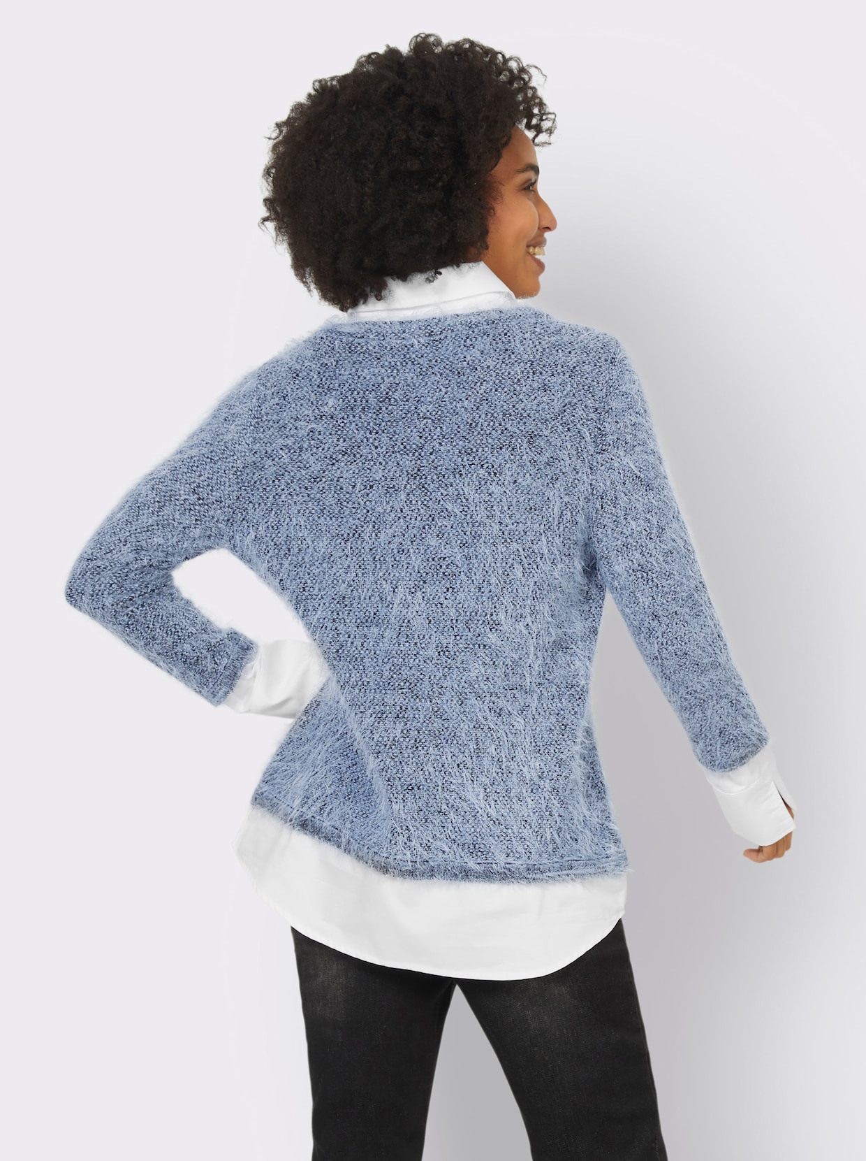 heine 2-in-1-pullover - bleu