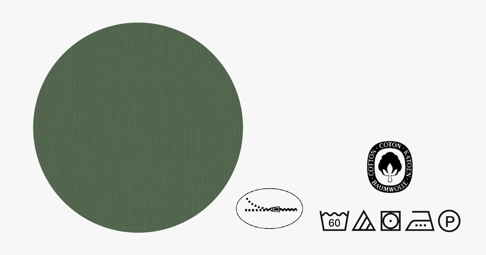 Biberna Bettwäsche - grün-grau