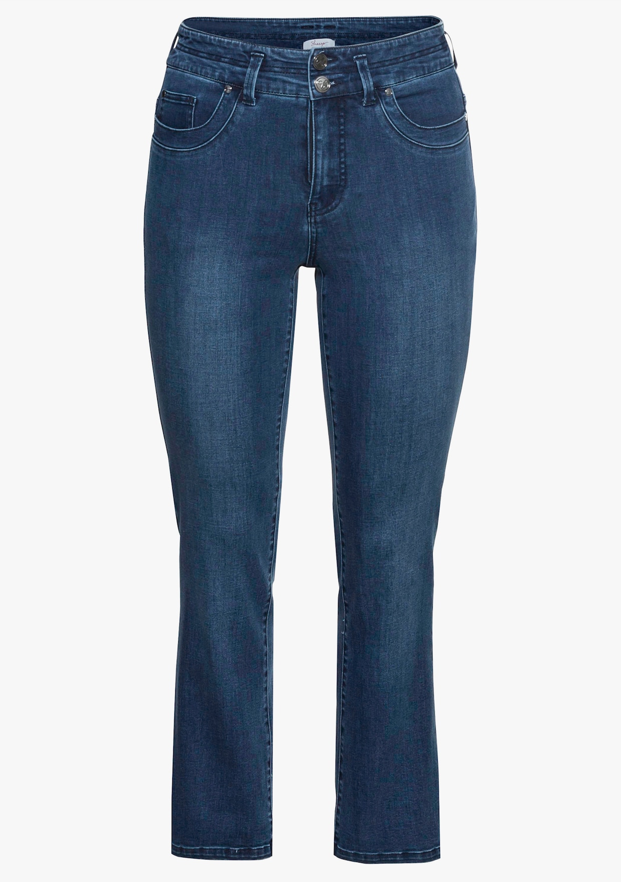 sheego Gerade Jeans - dark blue denim
