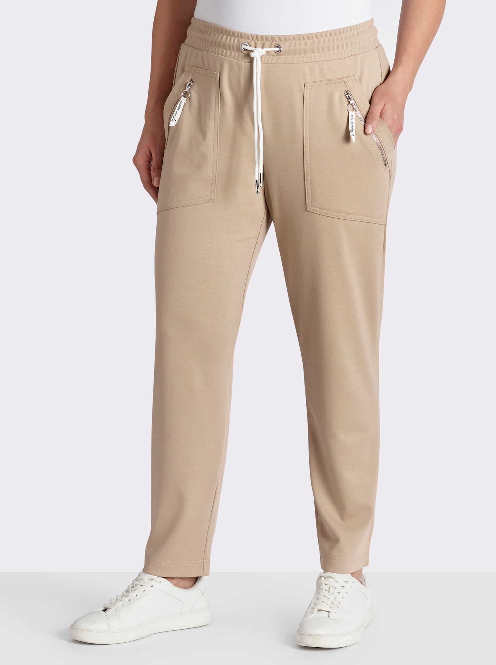 Schlupfhose in Stretch-Qualität - beige