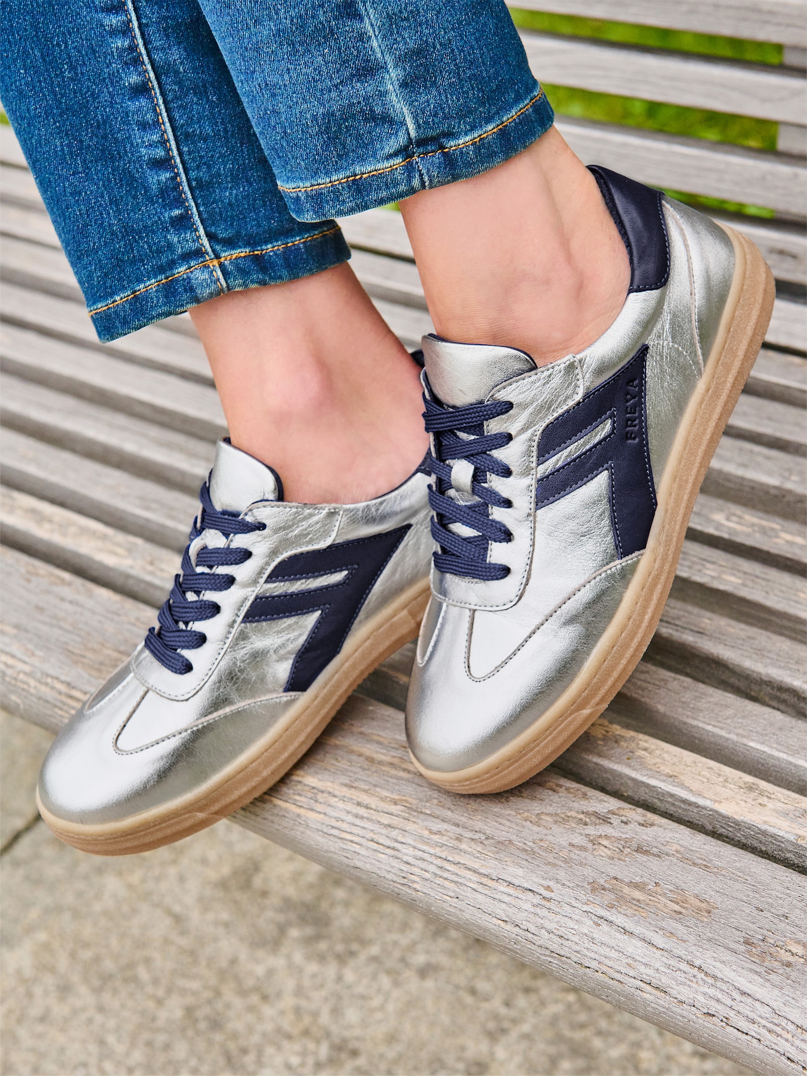 Andrea Conti Sneaker - silberfarben-blau