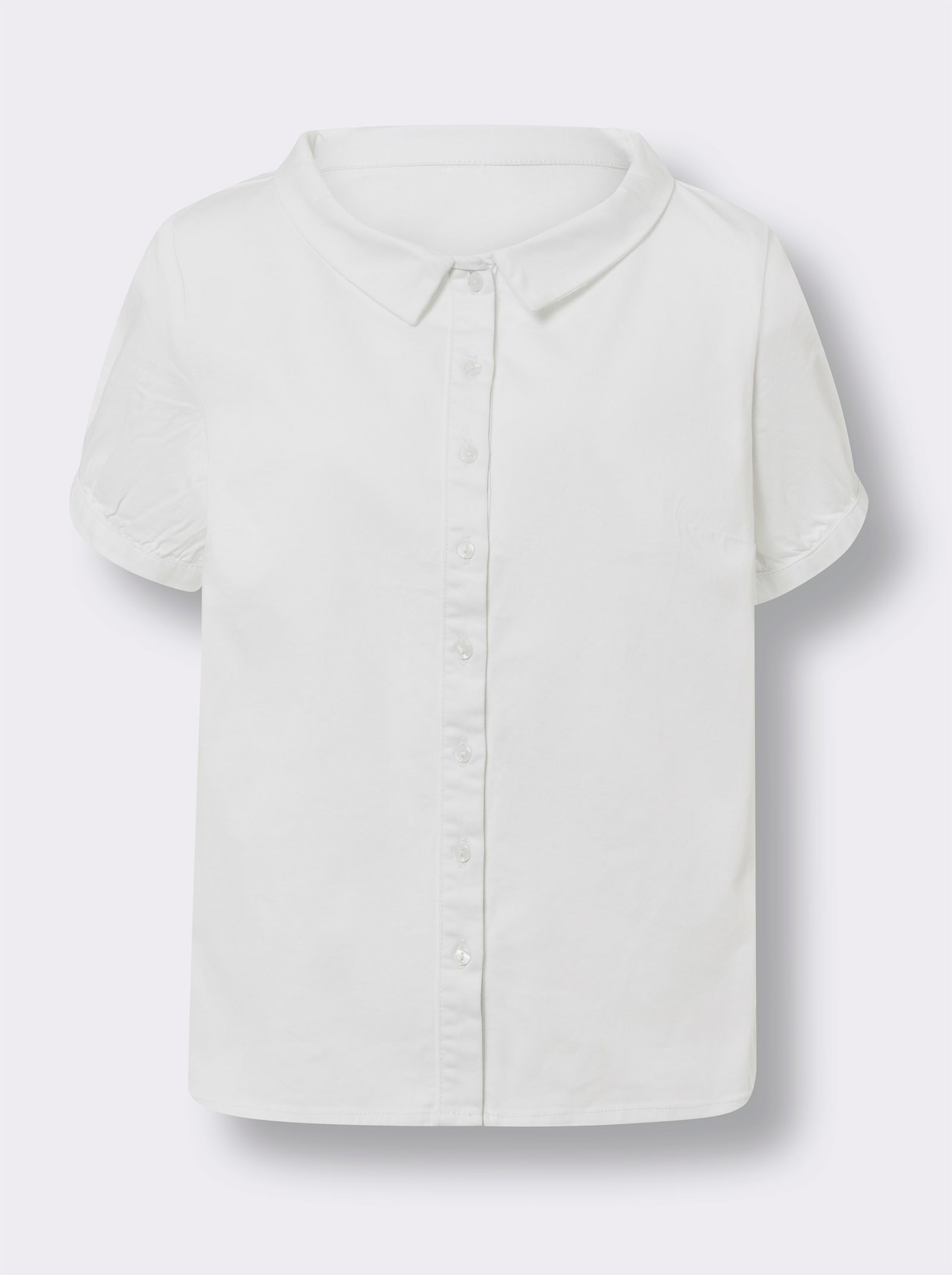 heine Jeansbluse mit Bubikragen - weiß