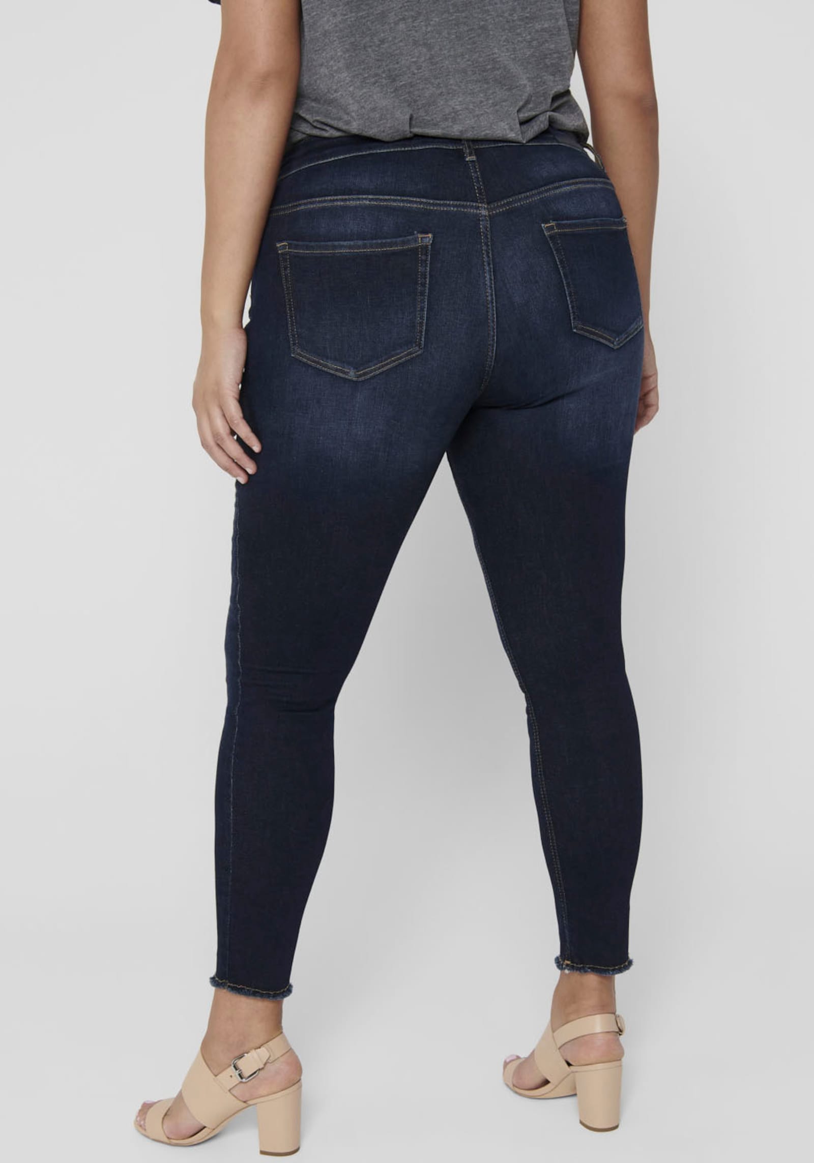 ONLY CARMAKOMA Skinny-fit-Jeans - dark-blue-used