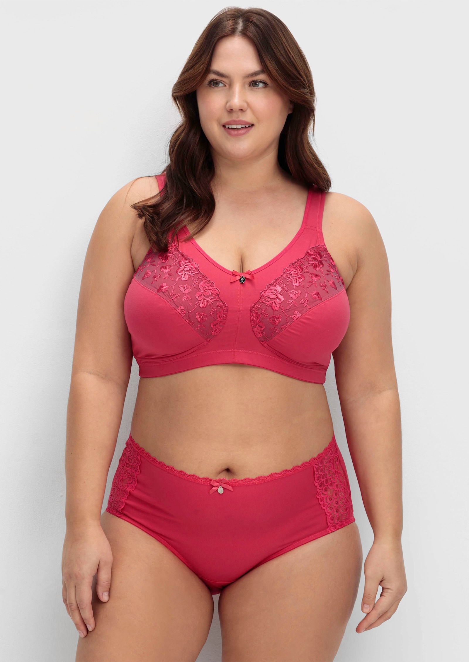 sheego Longpanty im Doppelpack - graphit + orchidee