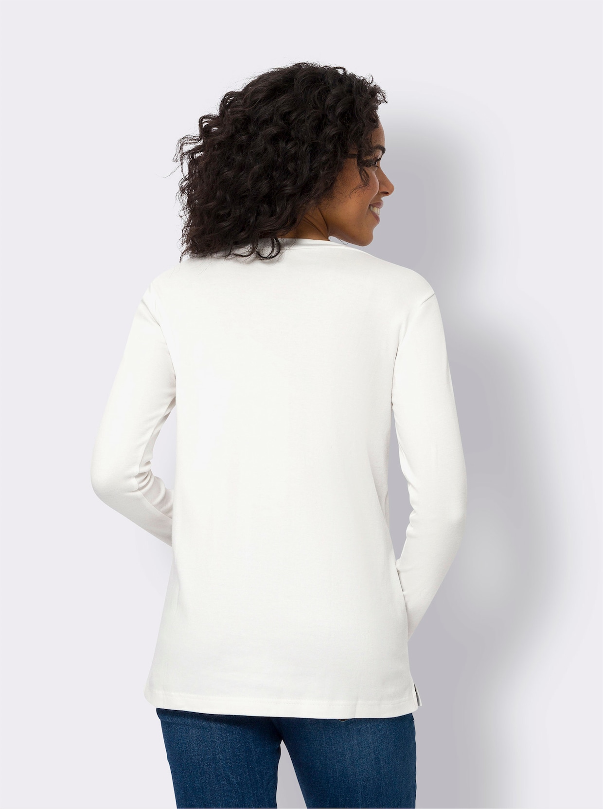 Langarmshirt - ecru