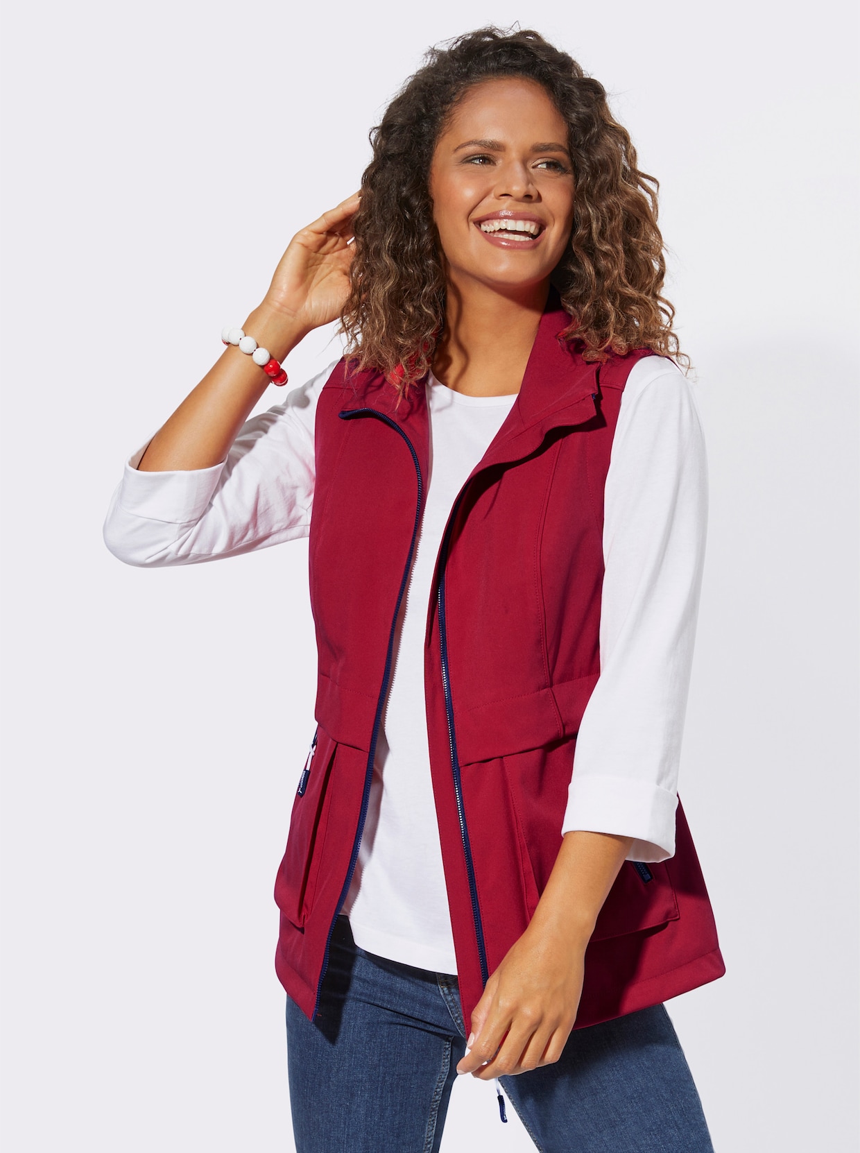 Softshell-gilet - rood