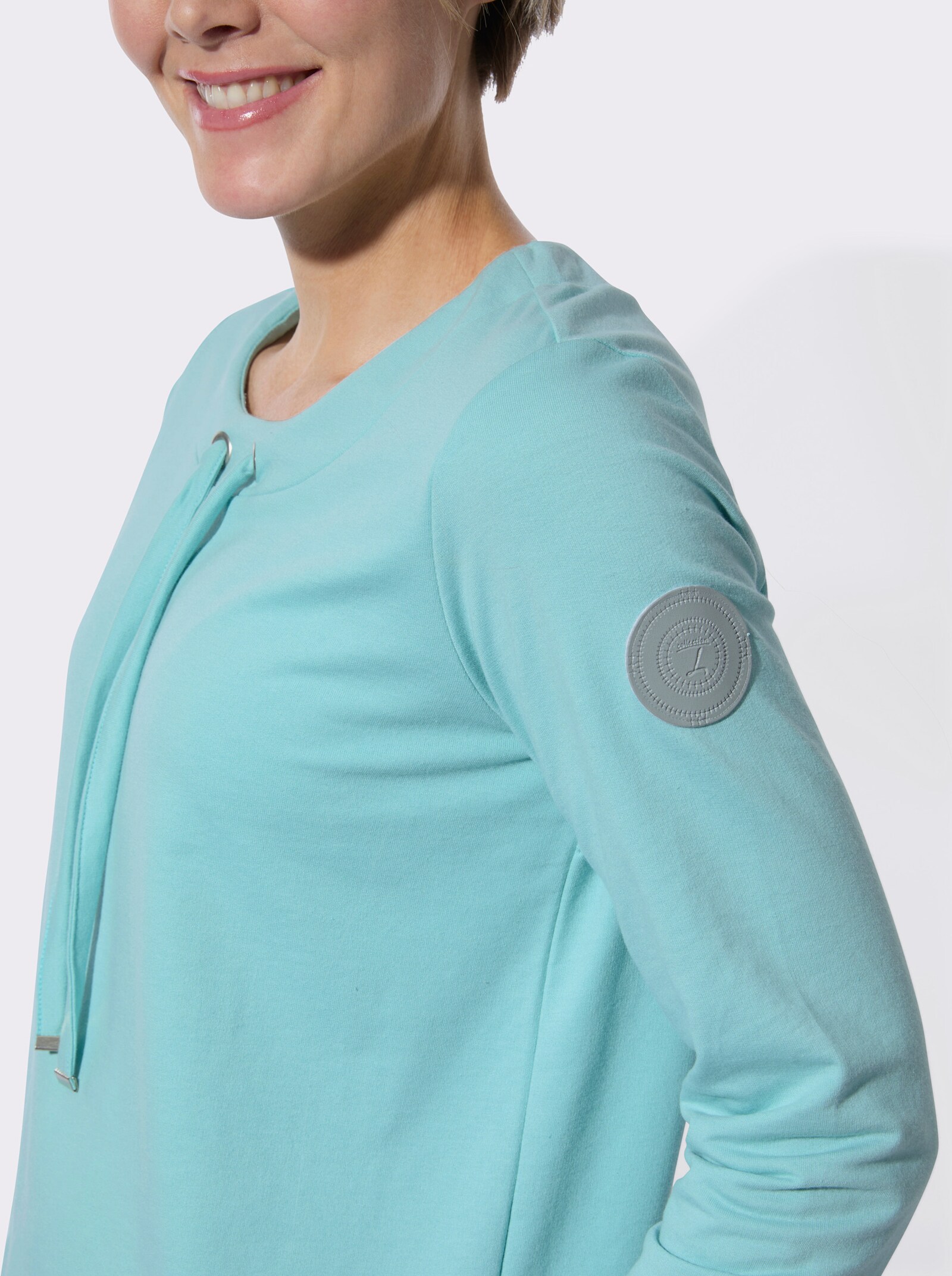 Sweatshirt mit Bindeband - mint