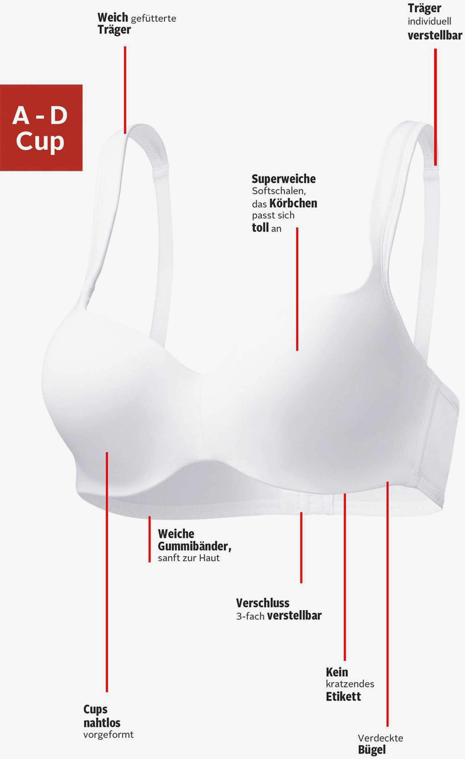 Nuance Schalen-BH - weiss