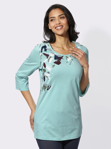 Freizeitshirt mit platziertem Druck - mint