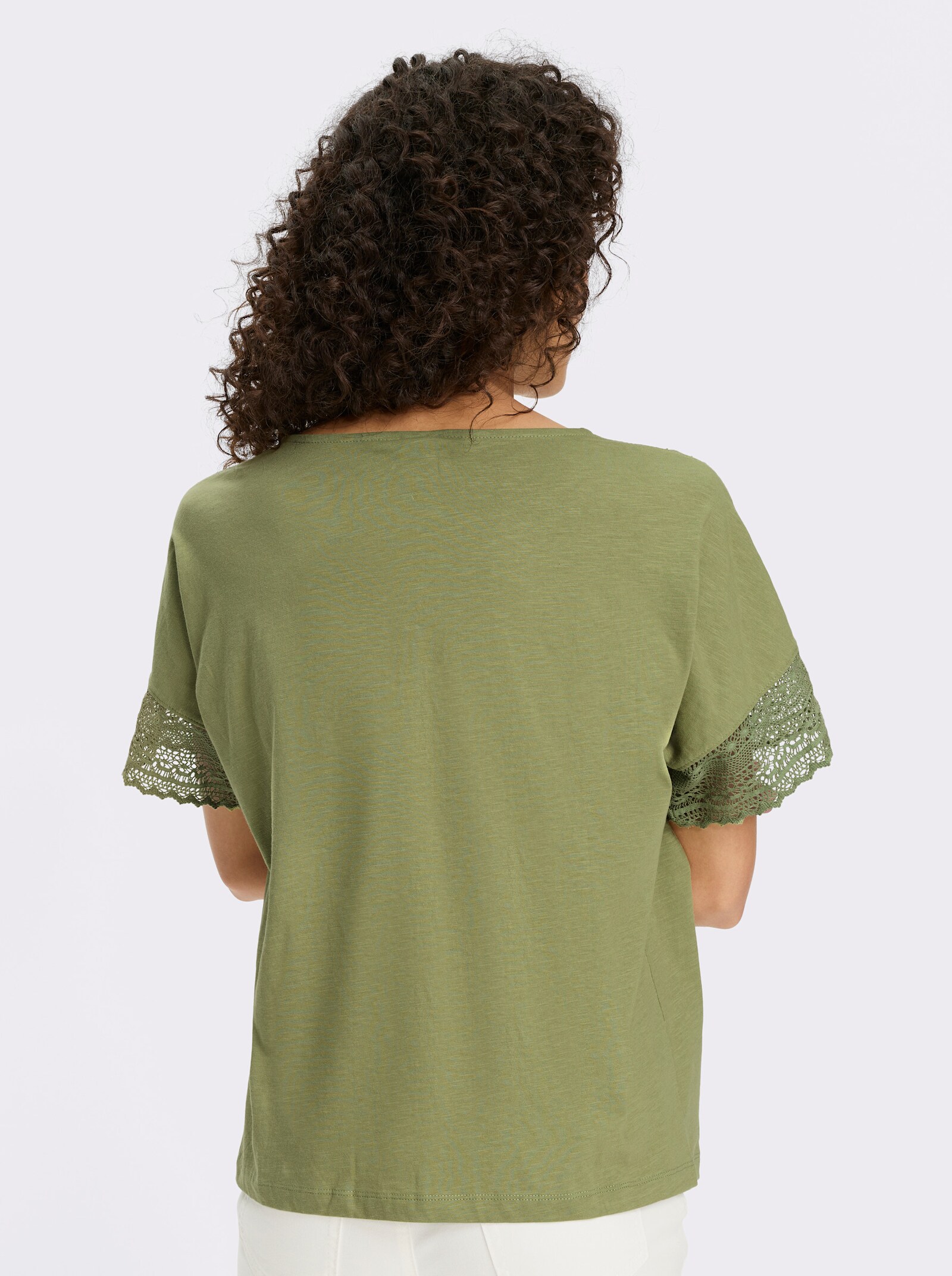 heine Kurzarmshirt aus Flammgarn - schilf