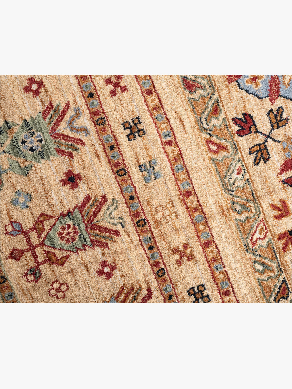 Theko Teppich - beige-gemustert