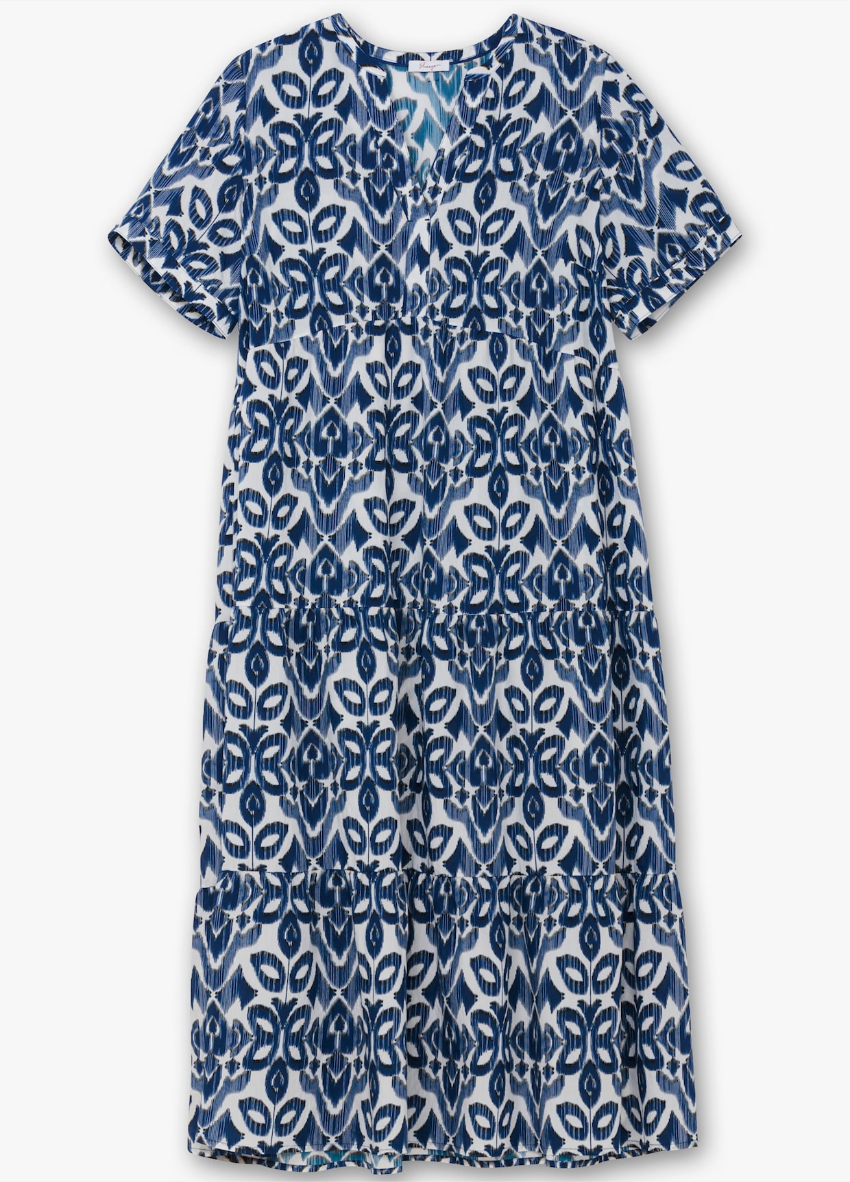 sheego Maxikleid - ecru-gemustert