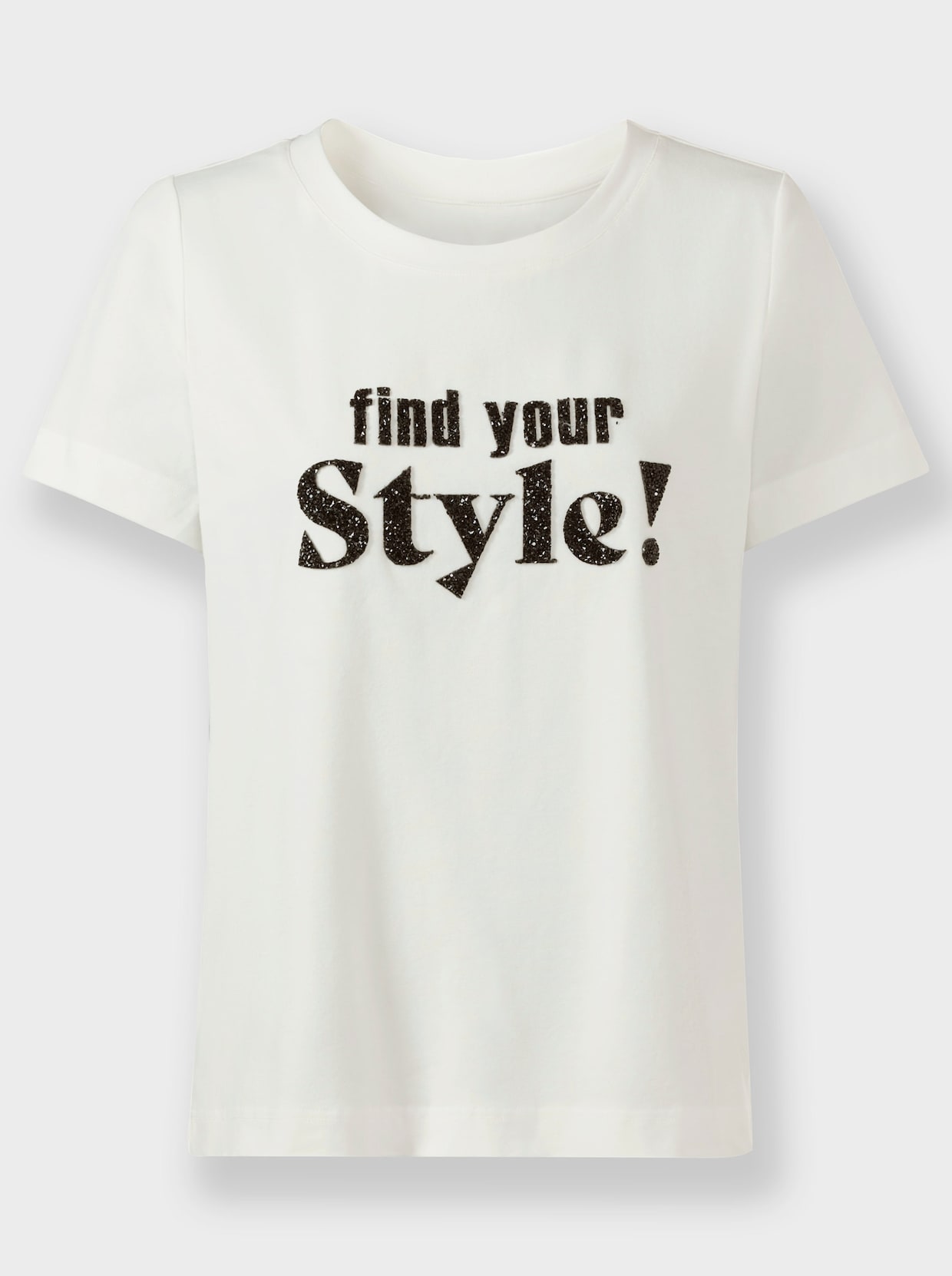 heine Shirt met ronde hals - ecru