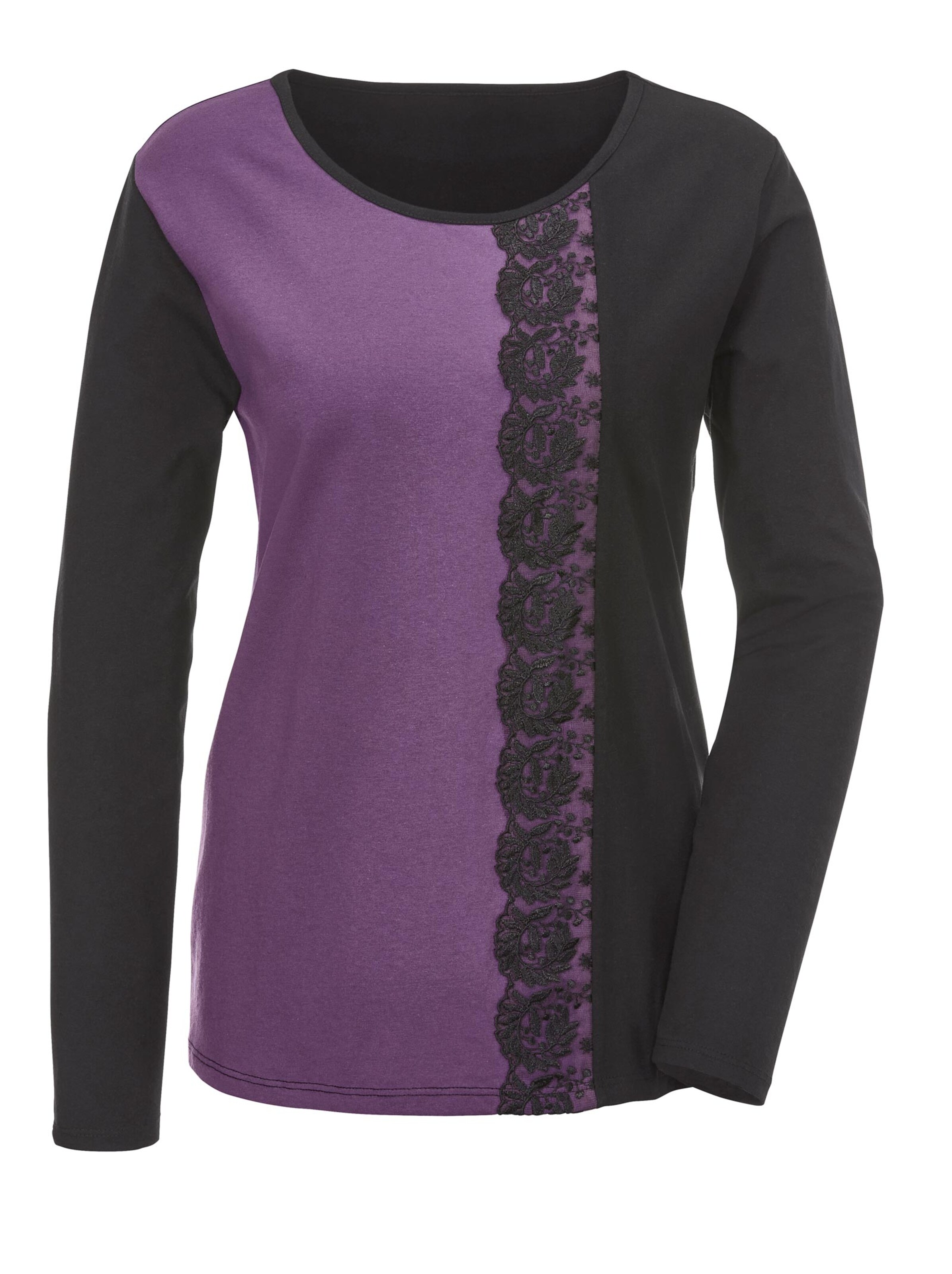 Shirt - lila-schwarz