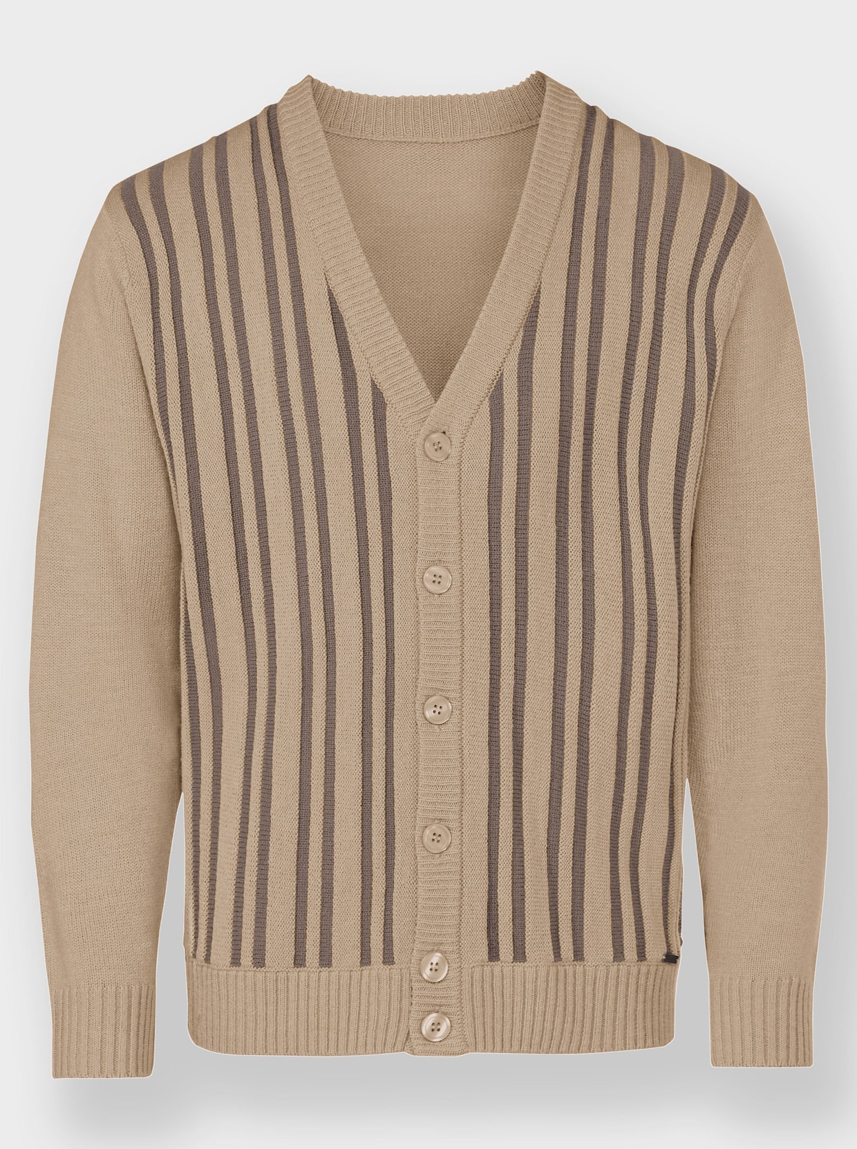 Marco Donati Vest - beige/donkertaupe gedessineerd