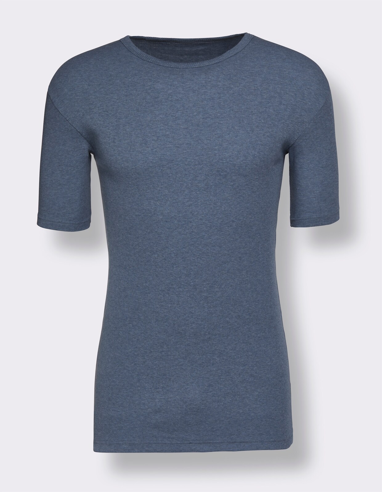 Kumpf Shirt - blau-meliert