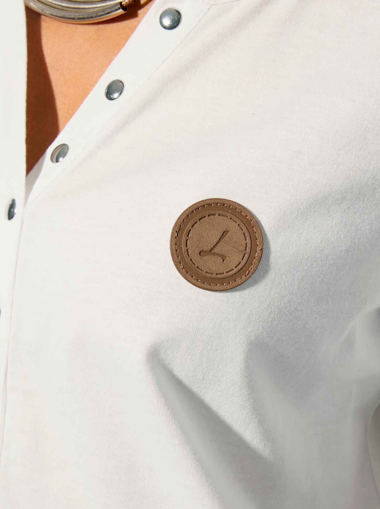 Kurzarmshirt aus reiner Baumwolle - ecru