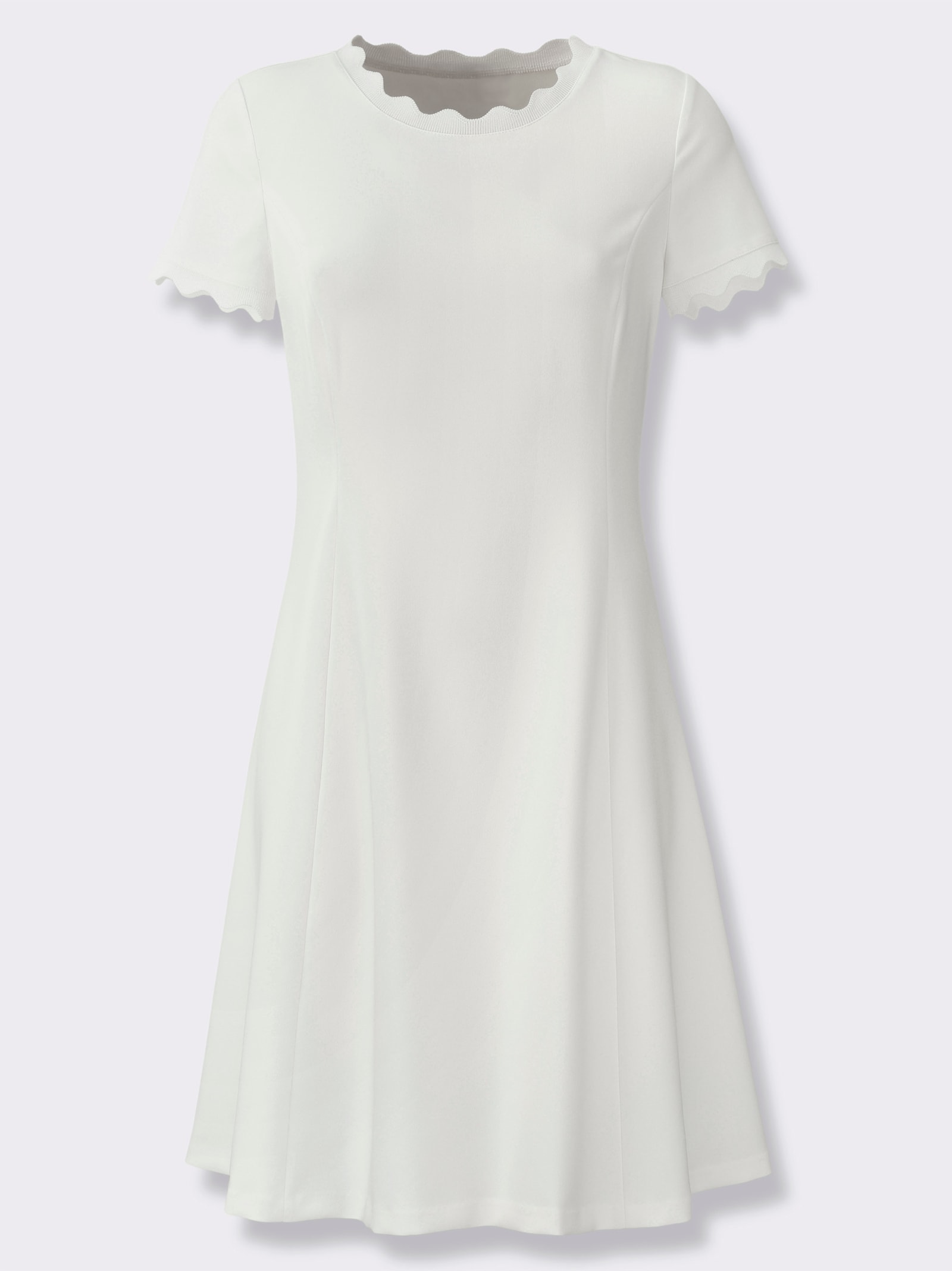 heine Sommerkleid mit Wellenkanten - ecru