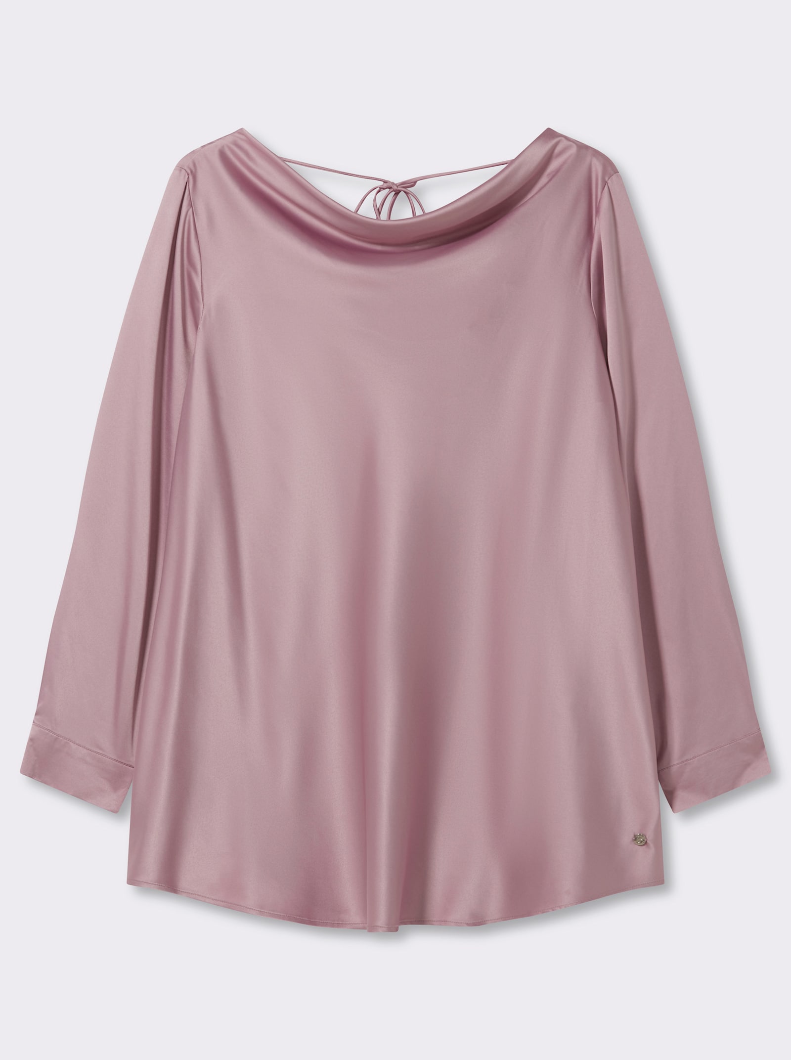 sheego Tunika mit Wasserfall-Ausschnitt - mauve