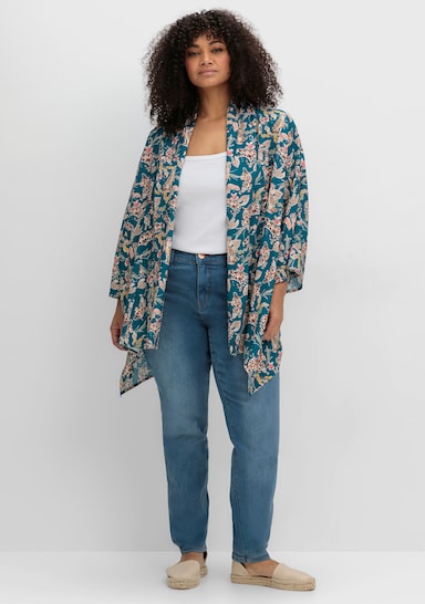 sheego by Joe Browns Longbluse - aqua-gemustert