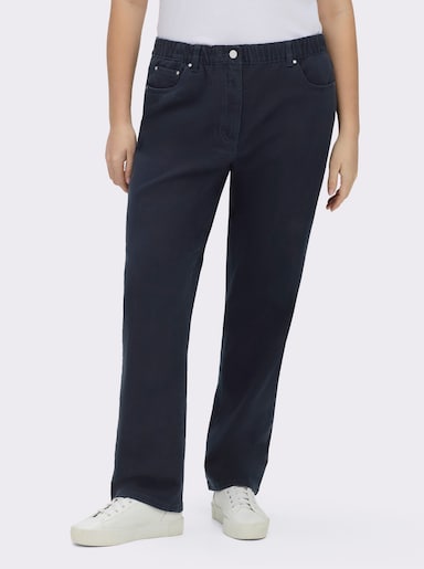 5-Pocket-Jeans mit innenliegendem Dehnbund - marine