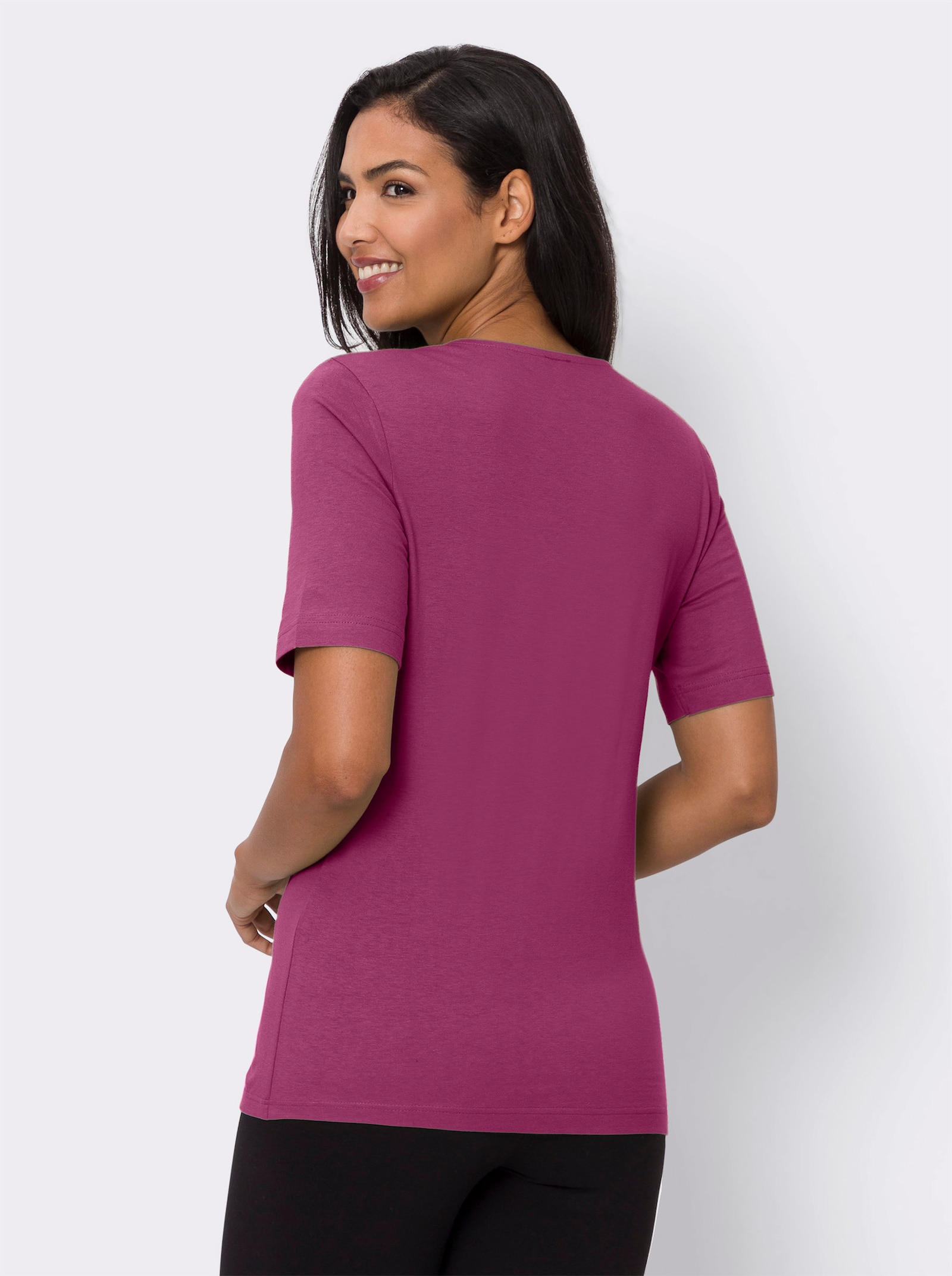 Freizeitshirt mit gestreiftem Zierband - erika