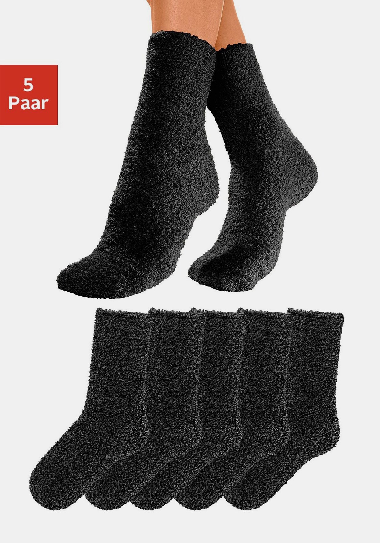 Lavana Kuschelsocken - schwarz