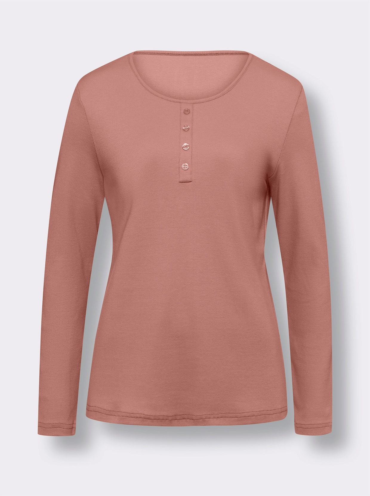 Shirt met lange mouwen - rozenhout