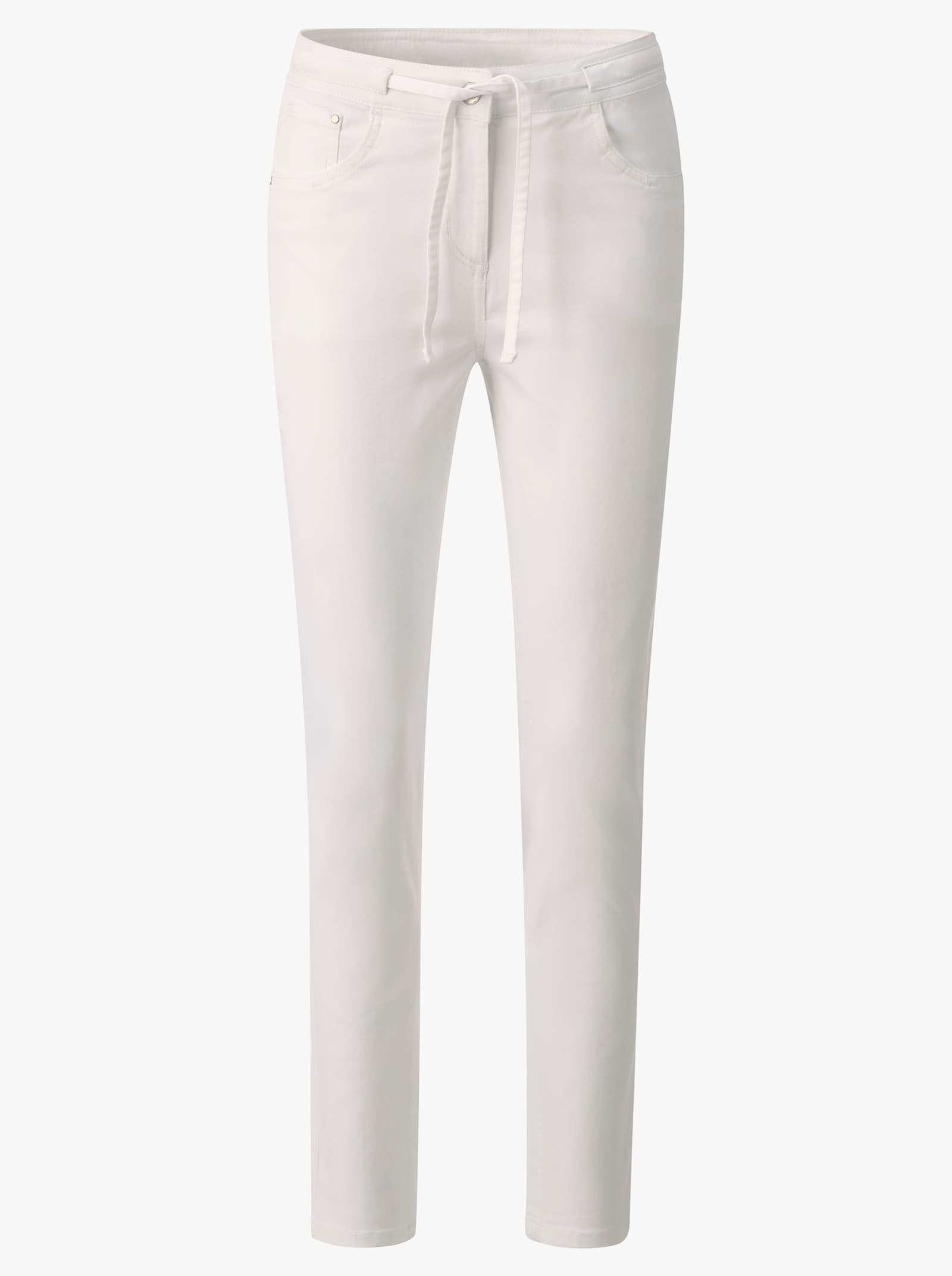 heine 5-Pocket-Jeans mit Bindeband am Bund - ecru