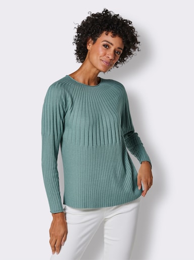 CREATION L PREMIUM Seiden-Kaschmir-Pullover - jade