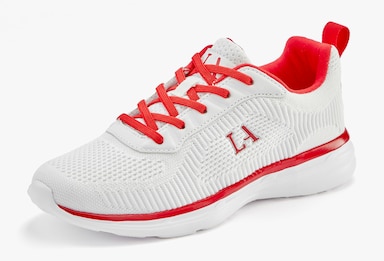 LASCANA Sneaker - weiss/rot