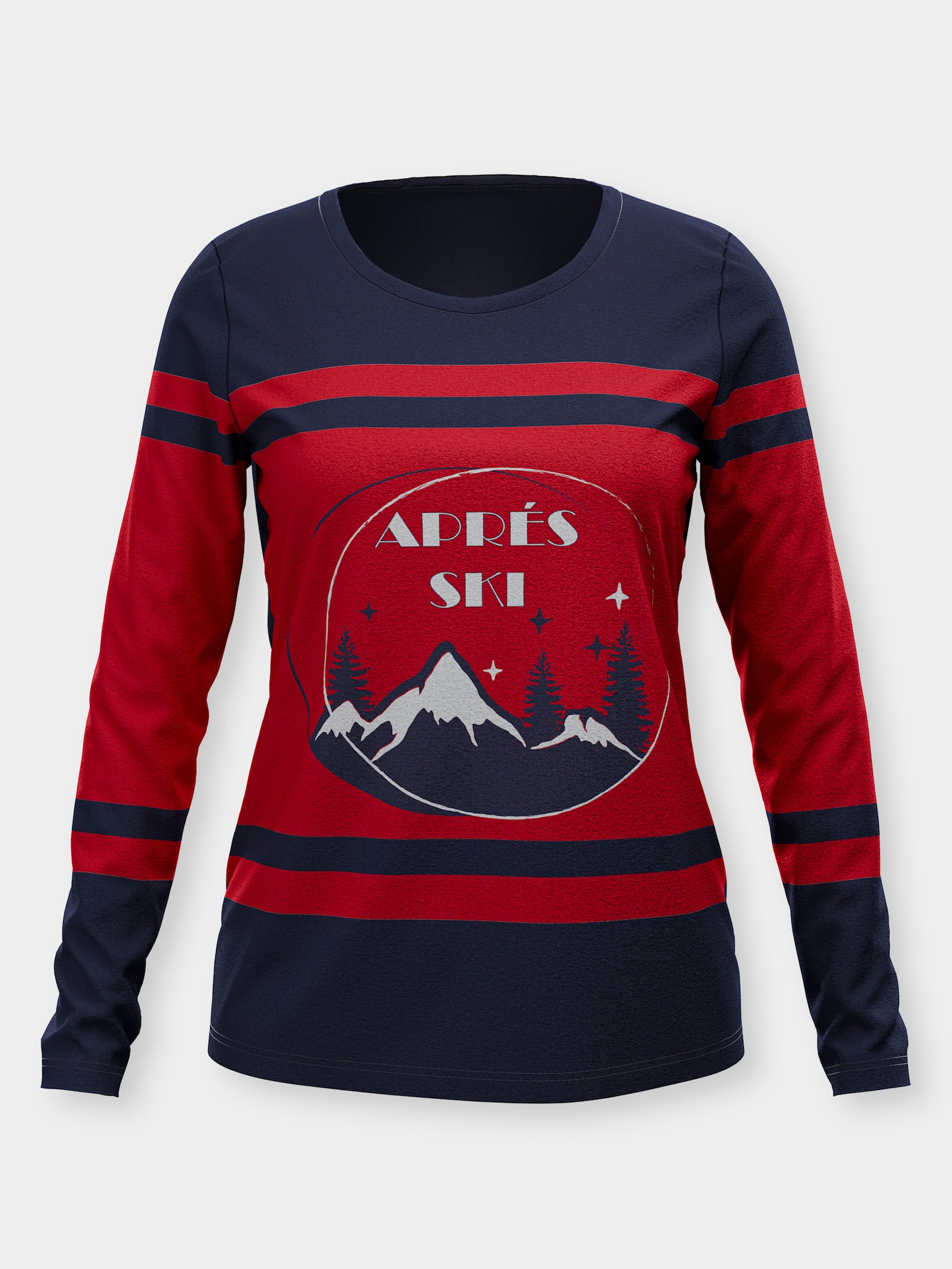 heine Shirt met lange mouwen en print - marine geprint