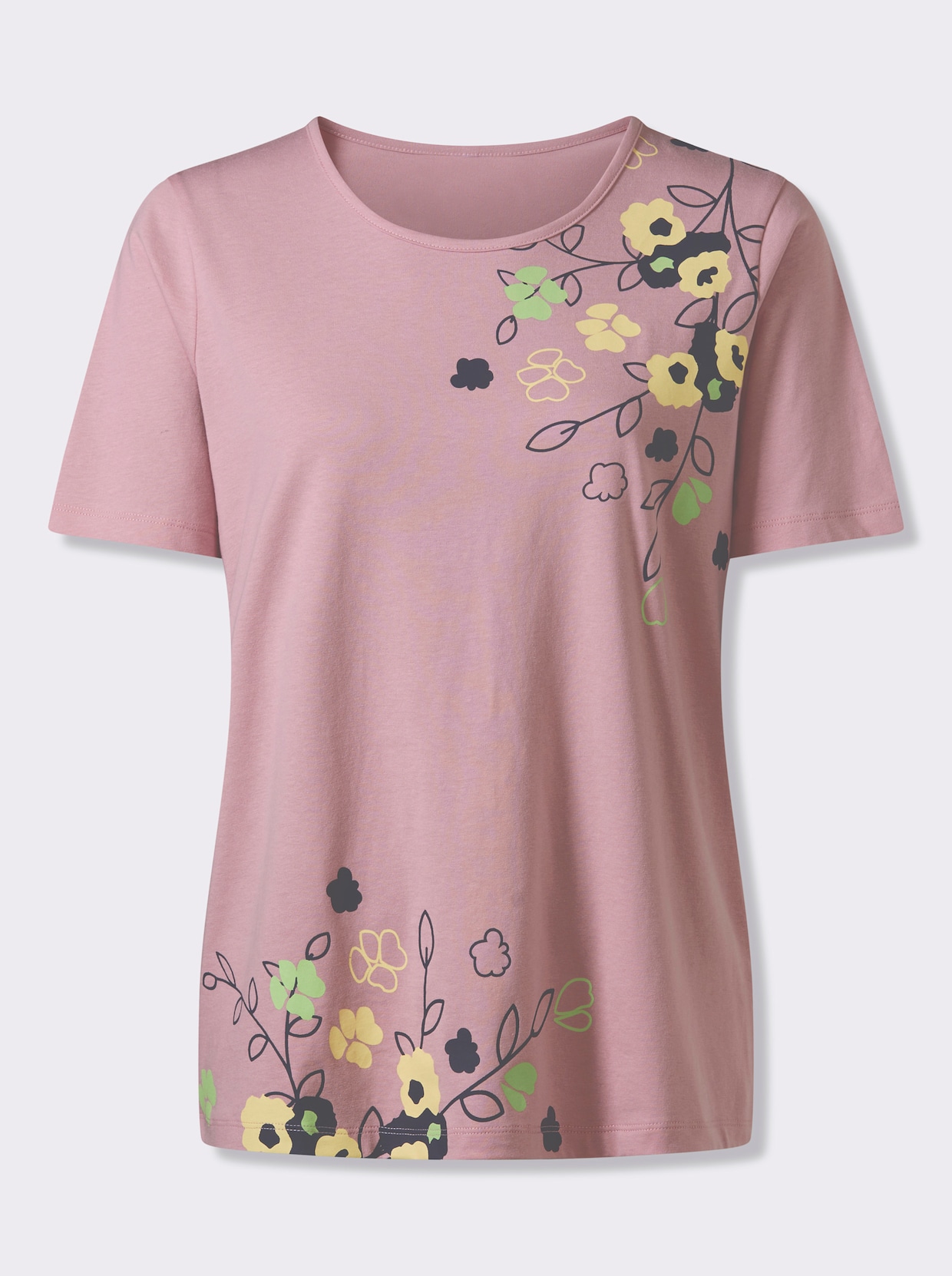 Kurzarmshirt - rosé-marine