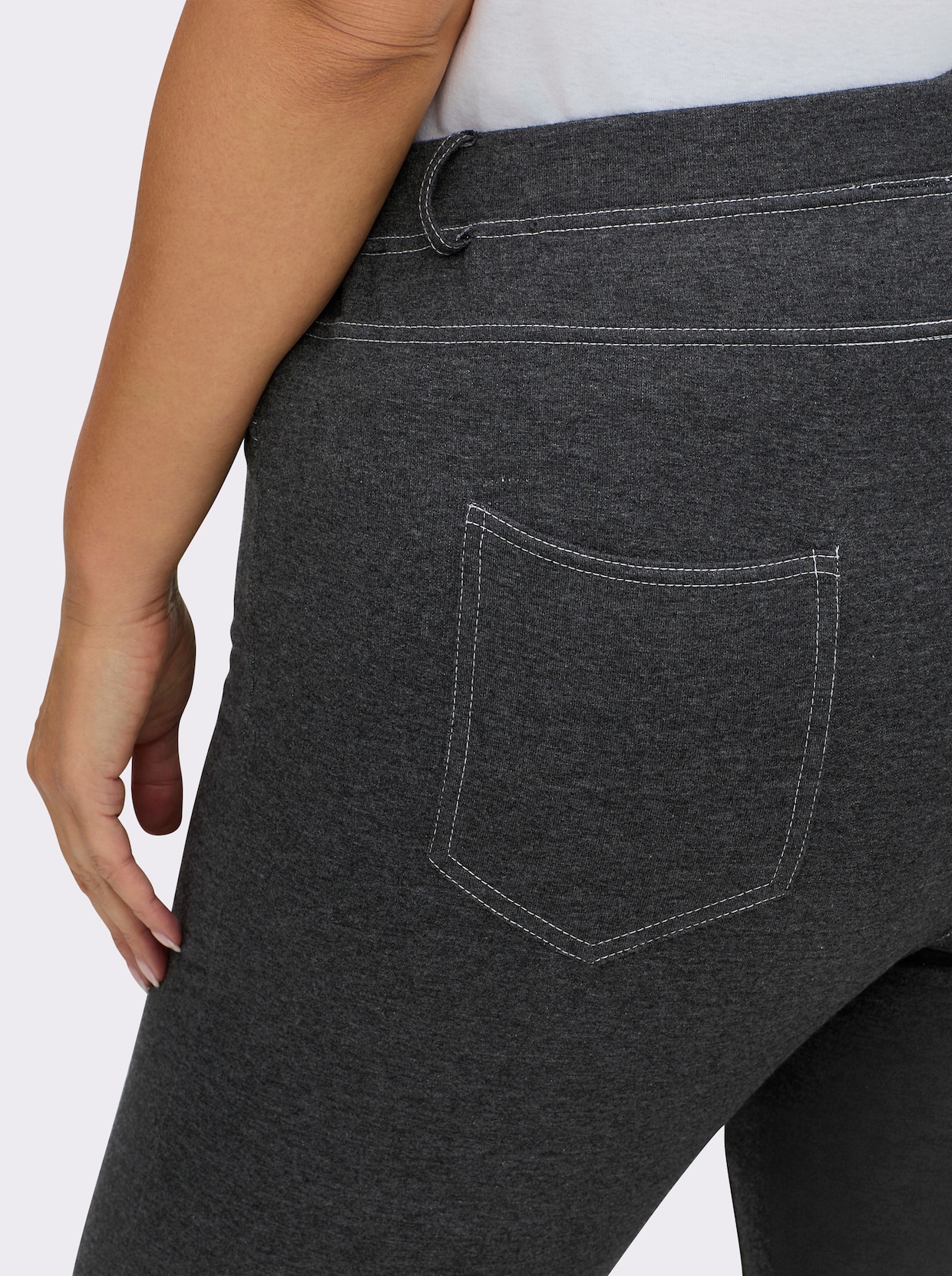 Hose innen wärmend angeraut - schwarz-meliert