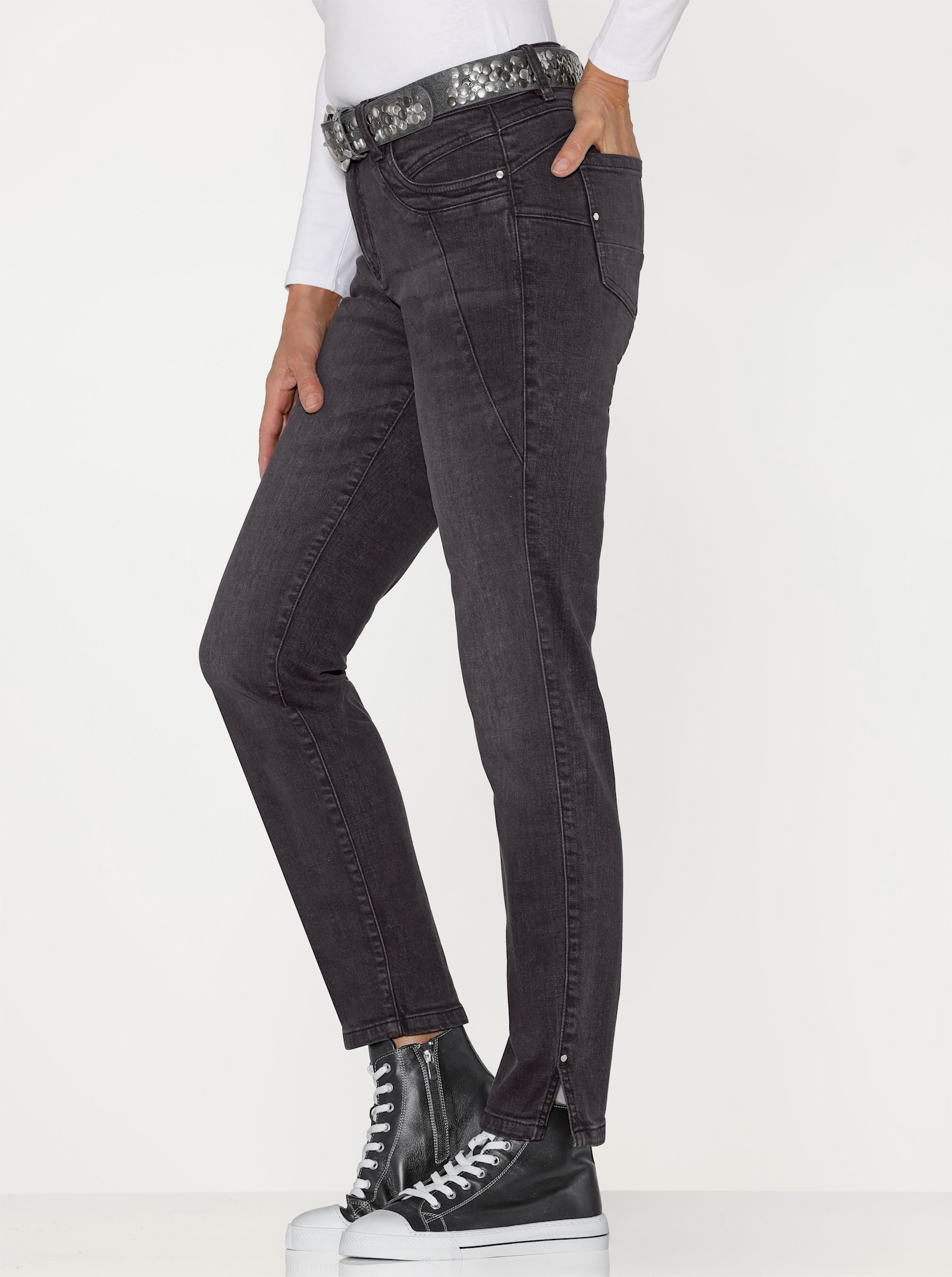 heine Jean skinny effet push-up - graphite denim