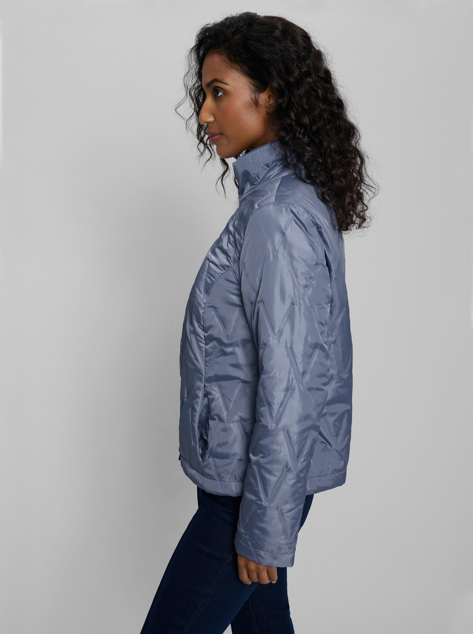 heine Outdoorjacke mit Steppung - taubenblau
