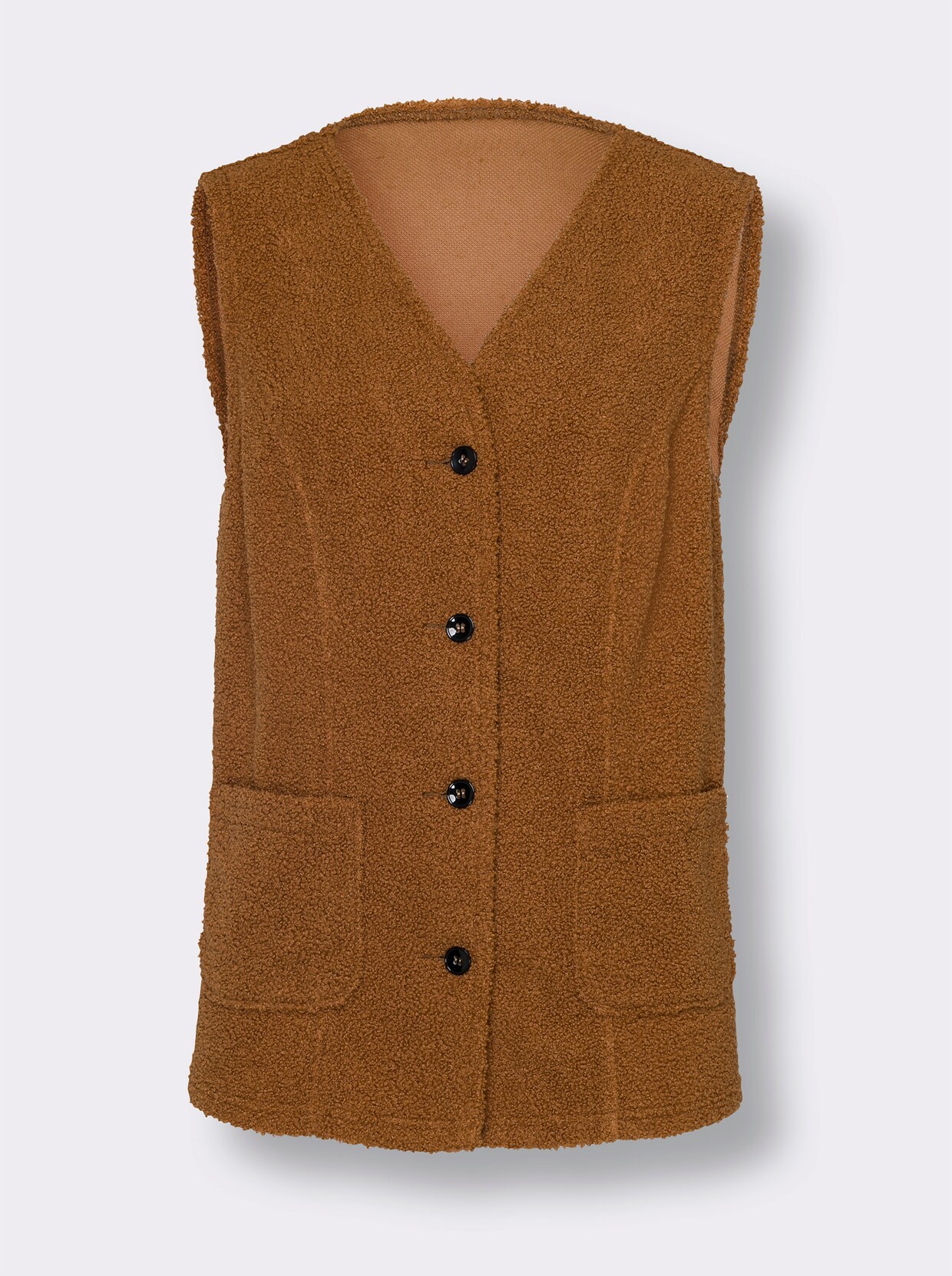 Fleecegilet - cognac